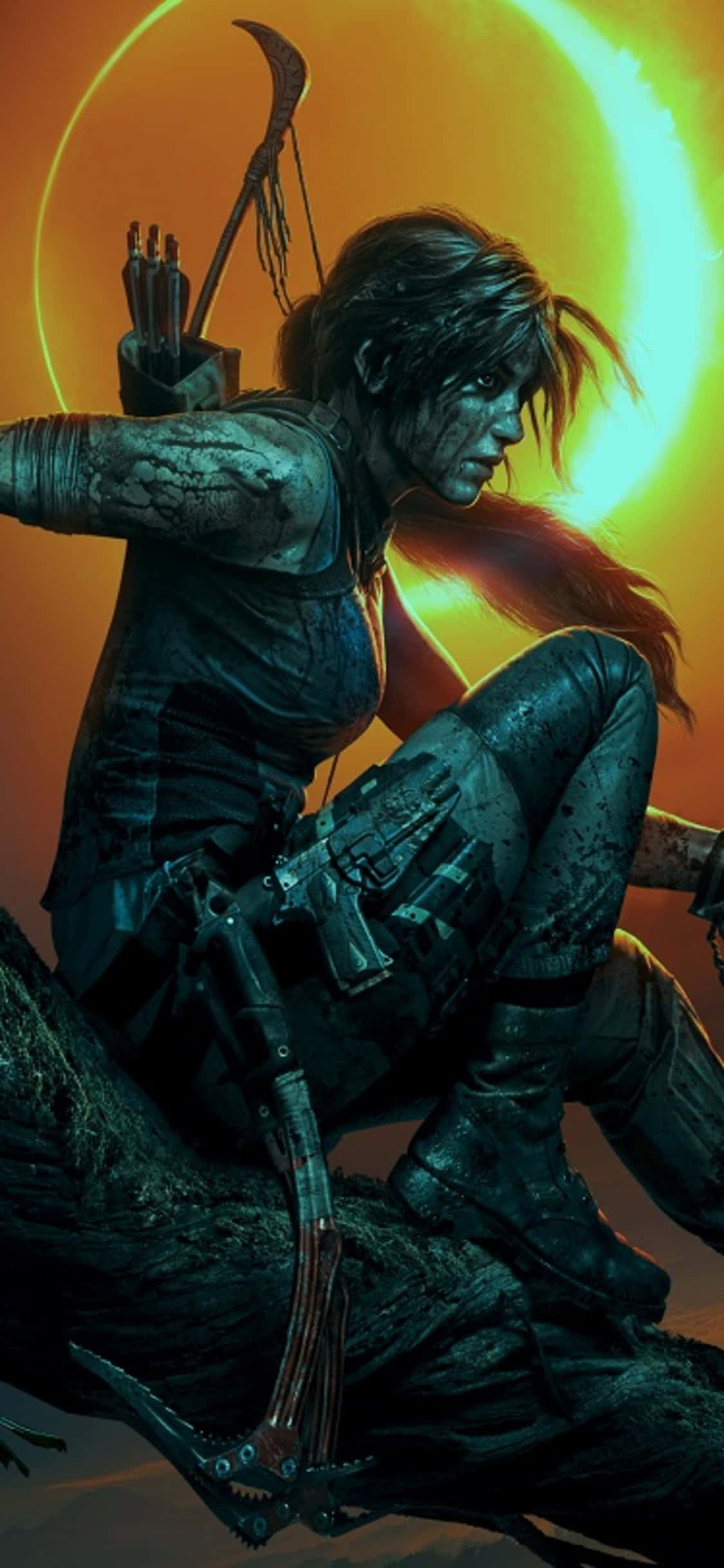 Imagine „Explorează Catacombe din Shadow of the Tomb Raider pe iPhone X” Fundal