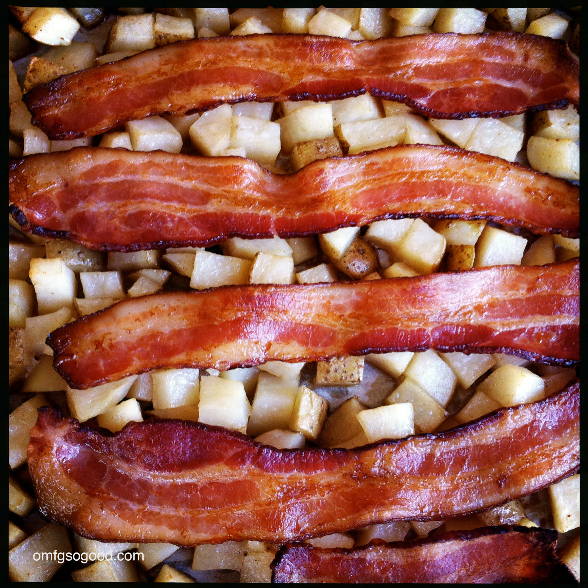 Imagine Fâșie de Bacon Gătită Fundal