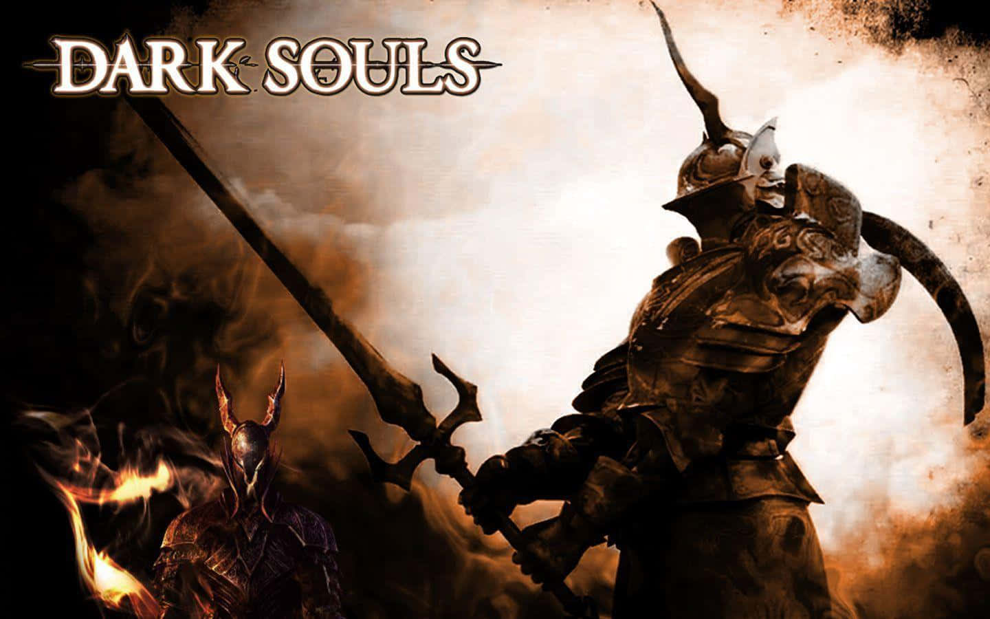 Imagine Lupte Epic împotriva Boss-ilor în Dark Souls Fundal