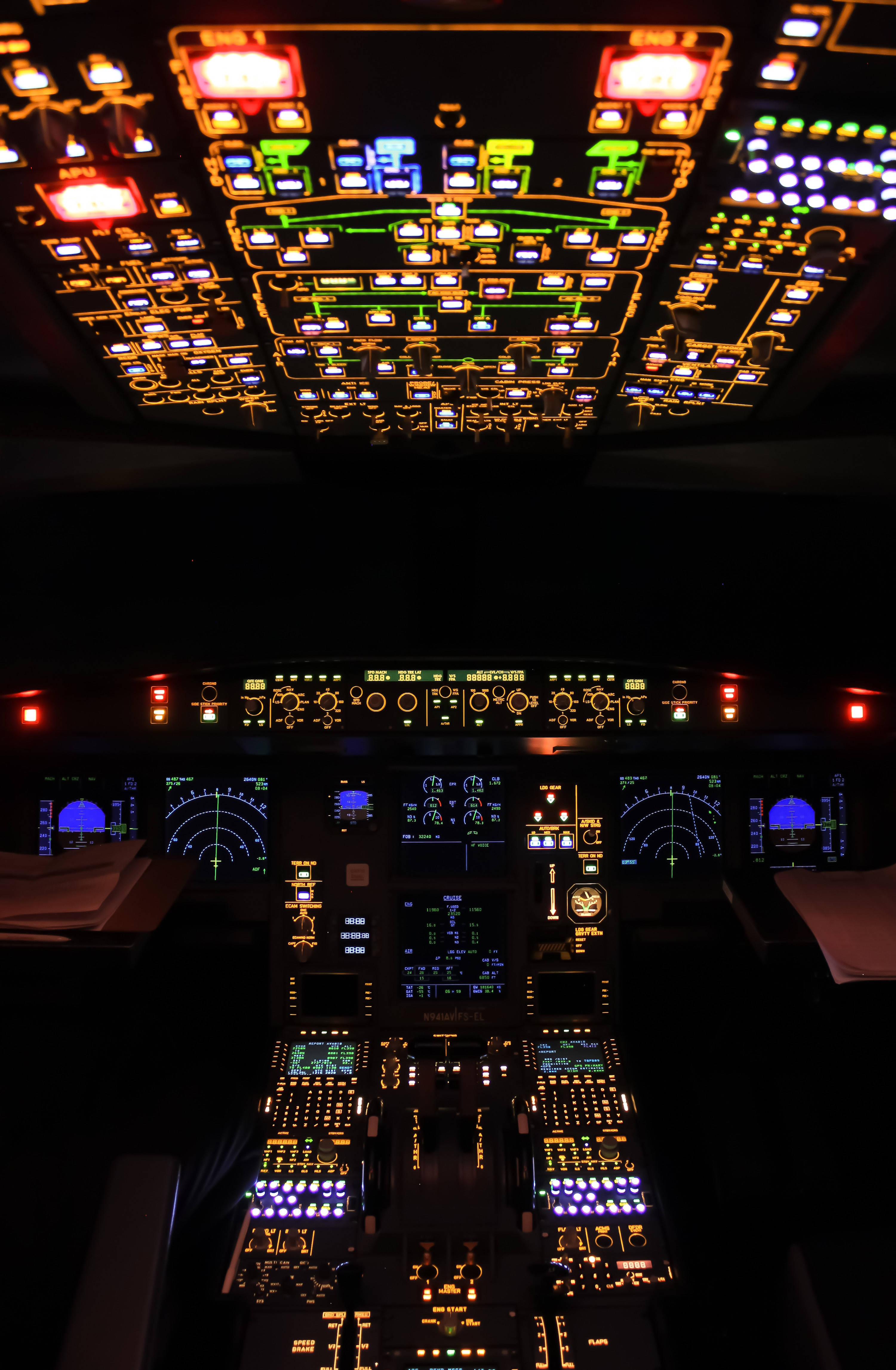 Imagine Modernă de Cockpit de Avion Digital Fundal