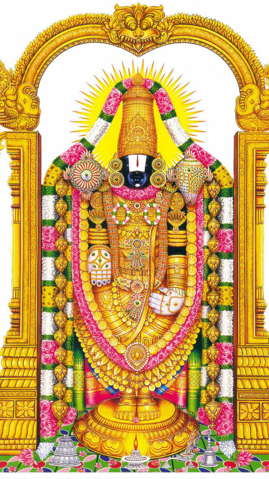 Imaginea Majestuoasă a lui Venkateswara Swamy Fundal