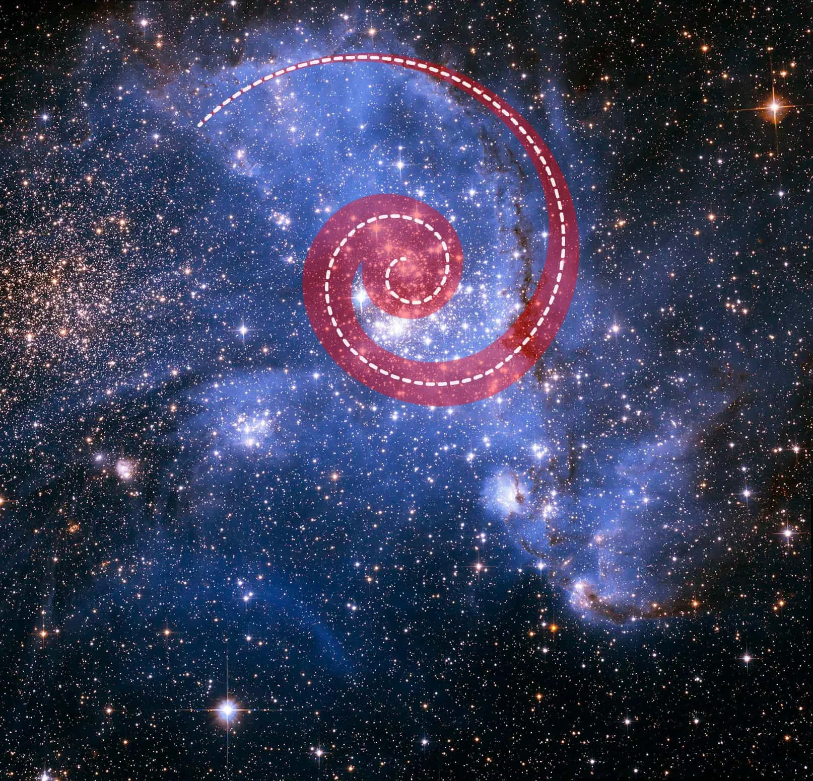 Imagini Hubble cu stele în spirală Fundal