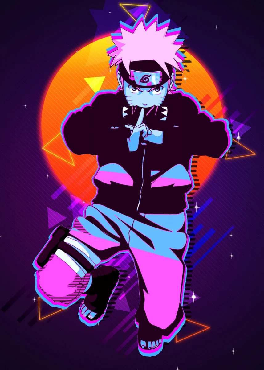 Îmbrățișând spiritul ninja cu o estetică Naruto impresionantă. Fundal