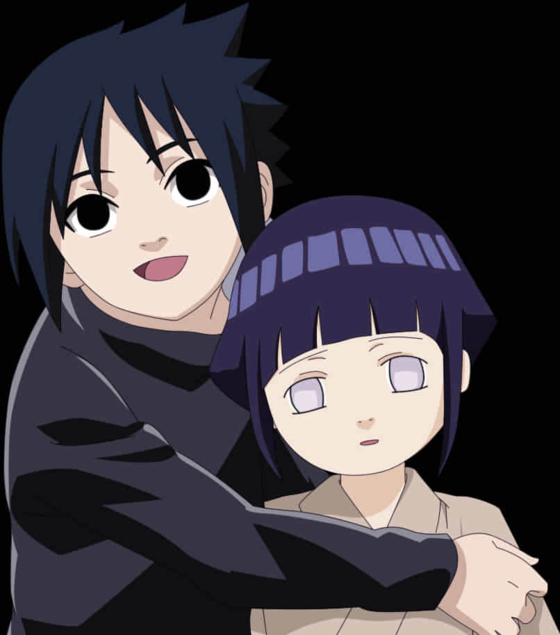Îmbrățișare Anime Naruto și Hinata Fundal