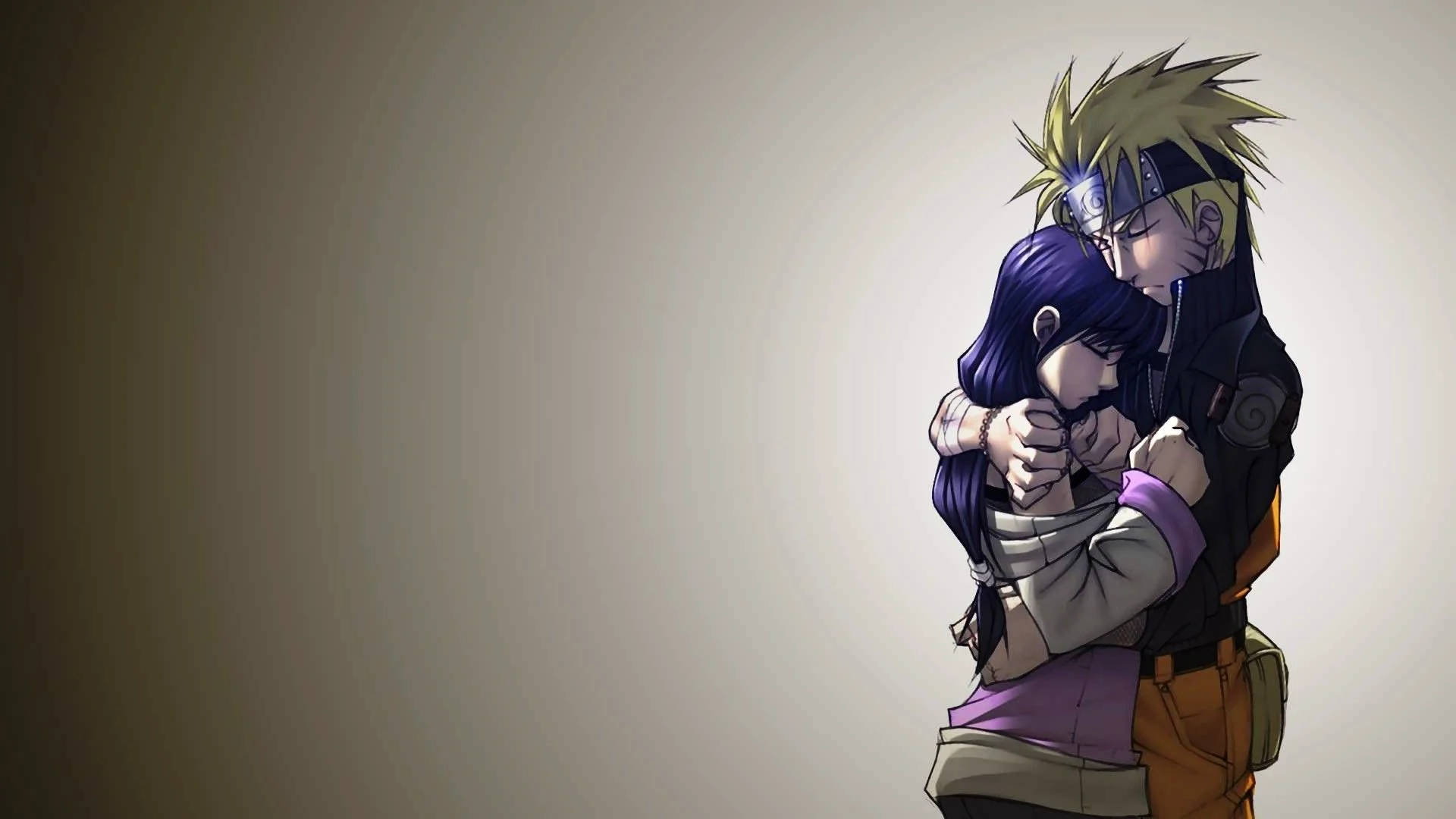 Îmbrățișare Anime Naruto și Hinata Fundal