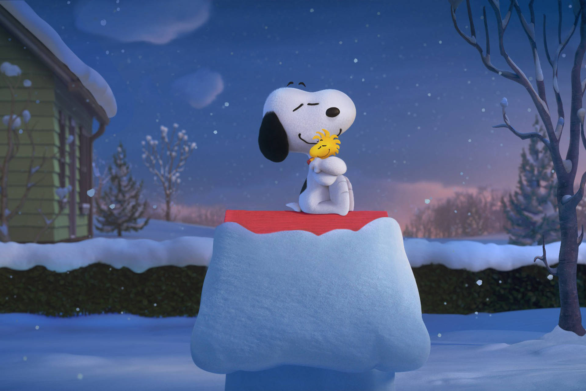 Îmbrățișarea de Crăciun a lui Snoopy Fundal