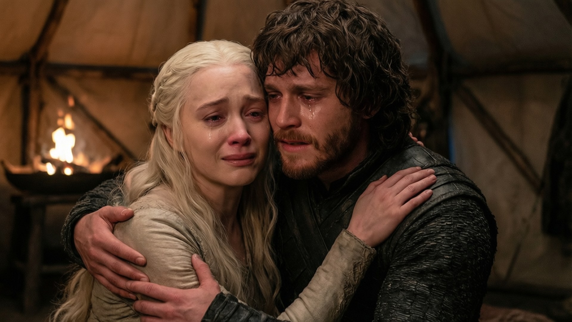 Îmbrățișarea lui Jon și Daenerys Fundal