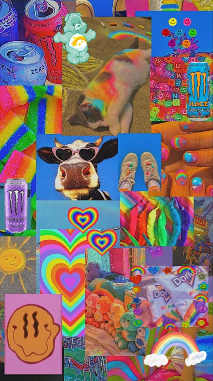 Îmbrățișează Vibrația - Estetică Colorată Fundal