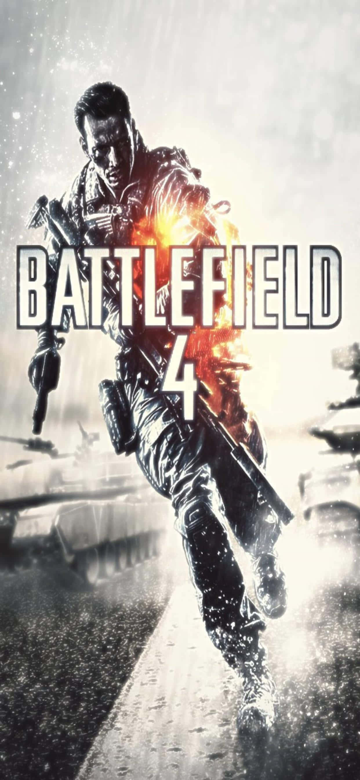 Imersați-vă în acțiune cu Battlefield 4 pe iPhone Xs Max Fundal