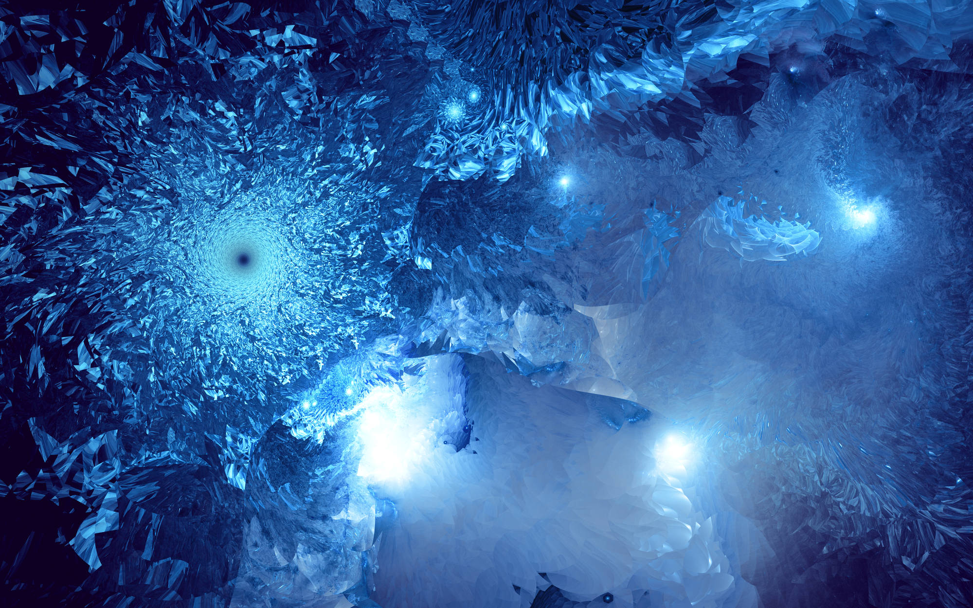 Indigo Frost - Fractal Surreal de Cristal Rece Fundal