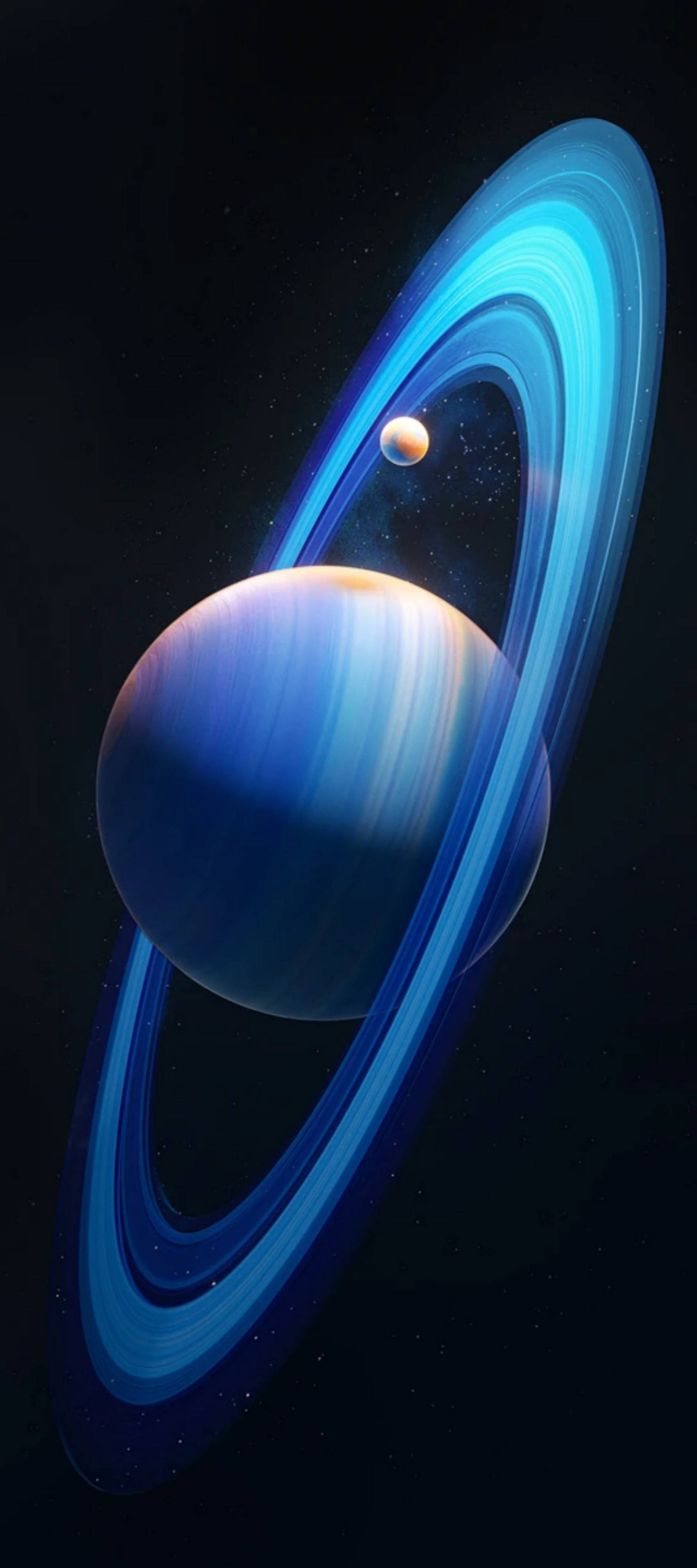 Infinix Zero în design unic Ultra Blue pe fundalul planetei Saturn Fundal