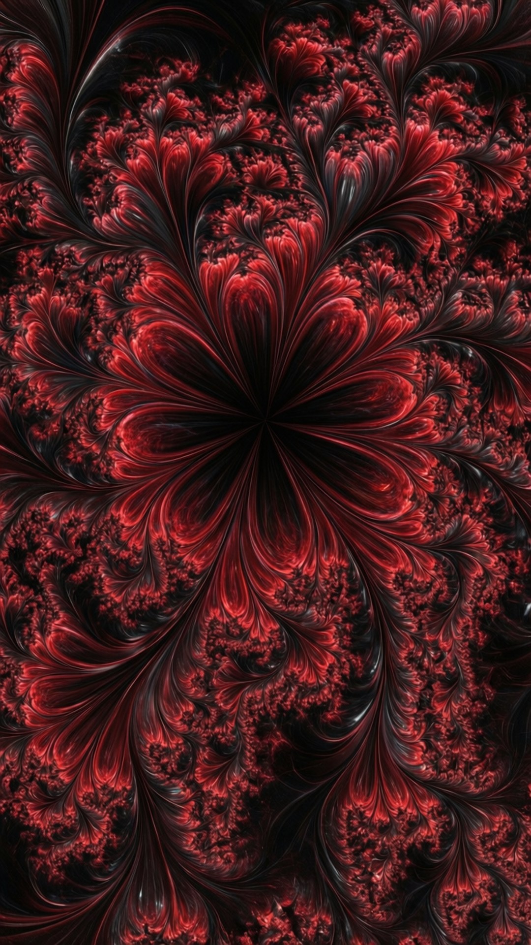 Înflorire Fractalică Întunecată Fundal