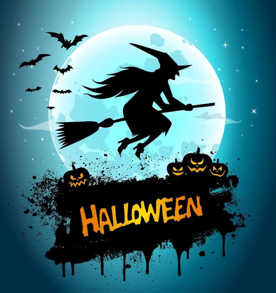 Înghețat de frică, acest dovleac desen animat tremură într-o noapte de Halloween Fundal