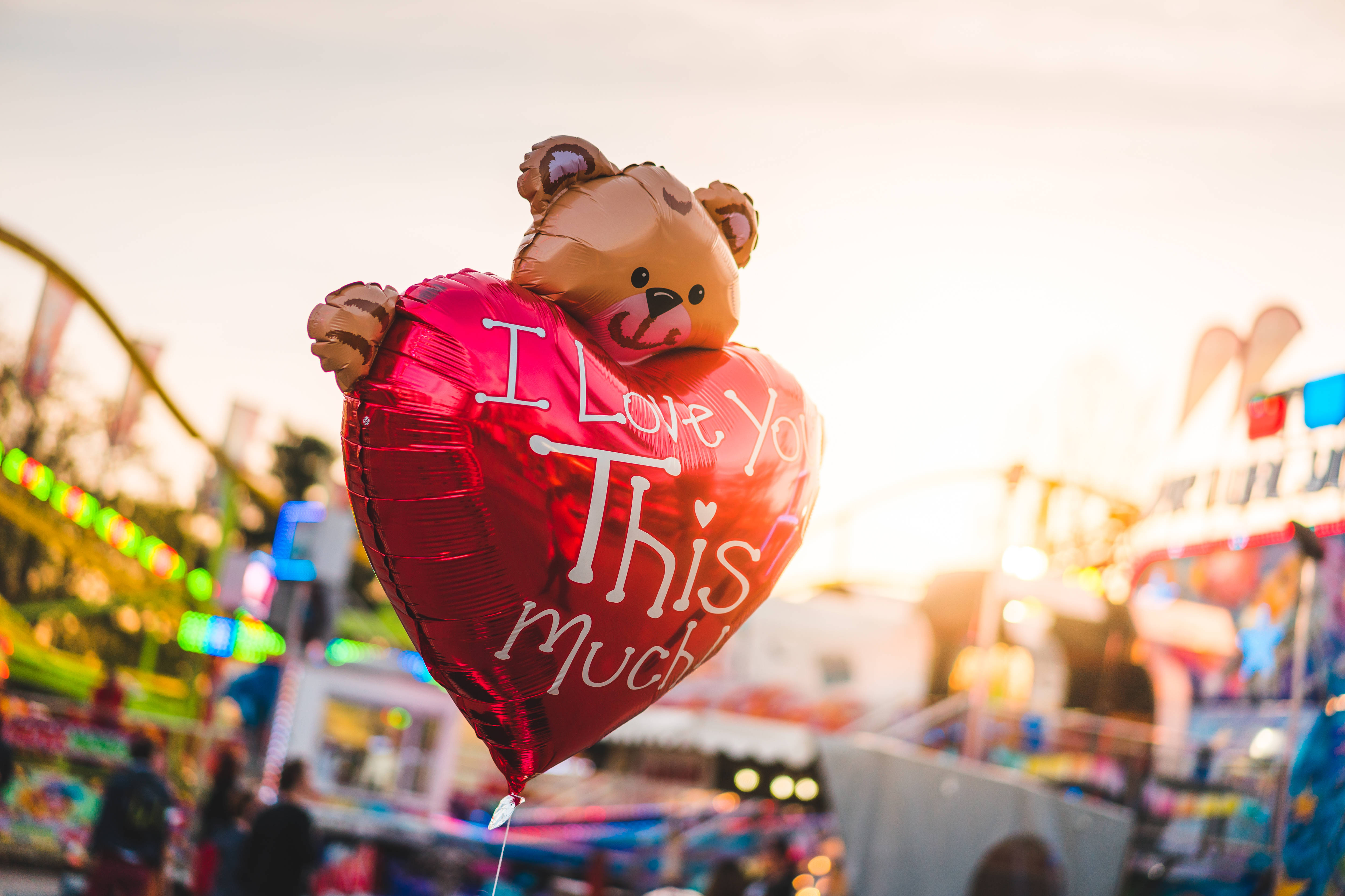 Inimă Balon Te Iubesc Atât De Mult Fundal