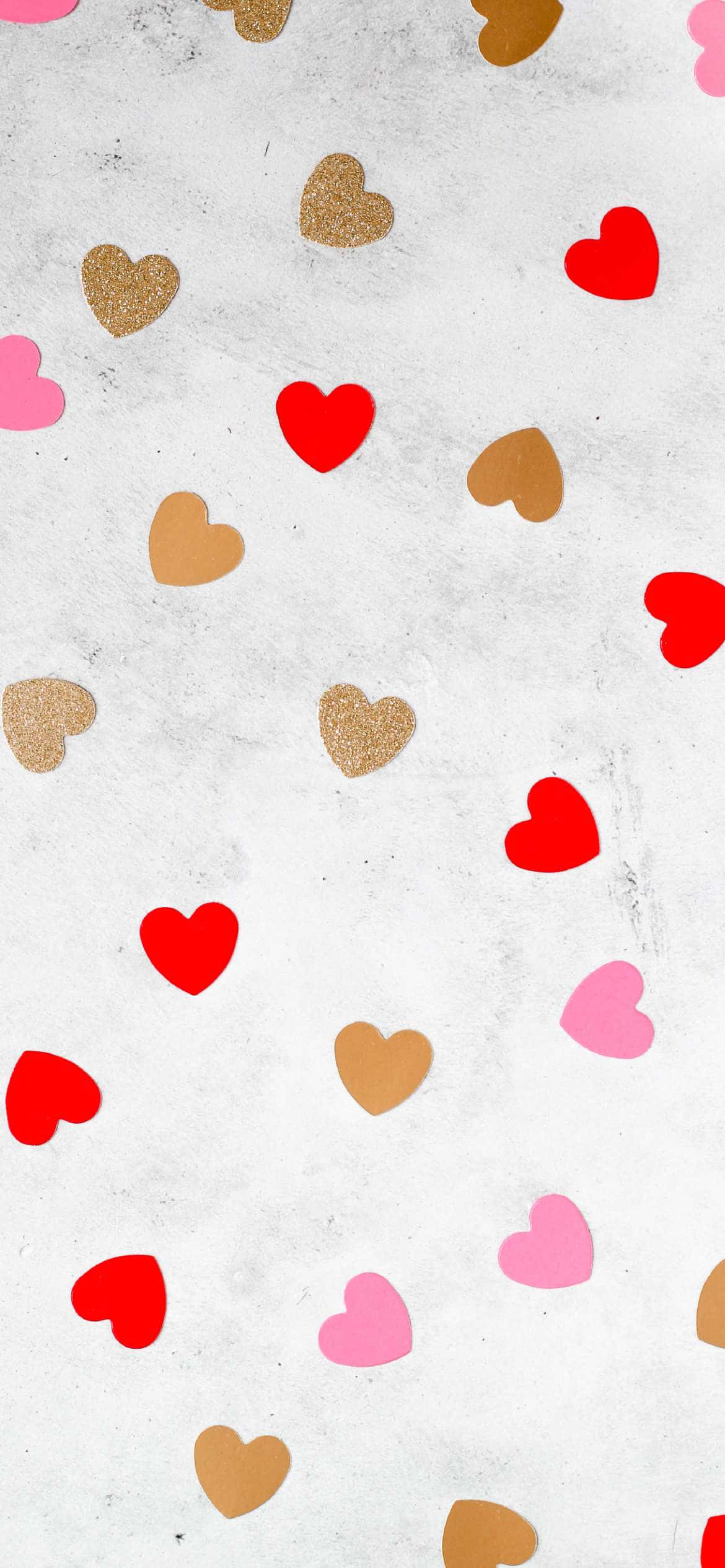 Lovely Heart Symbol Aesthetic Valentine's Day Fundal