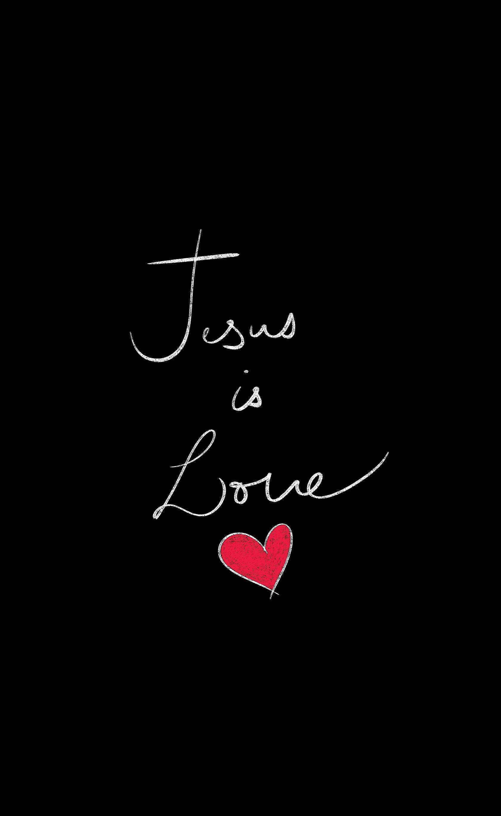 Inimă I Love Jesus iPhone Fundal