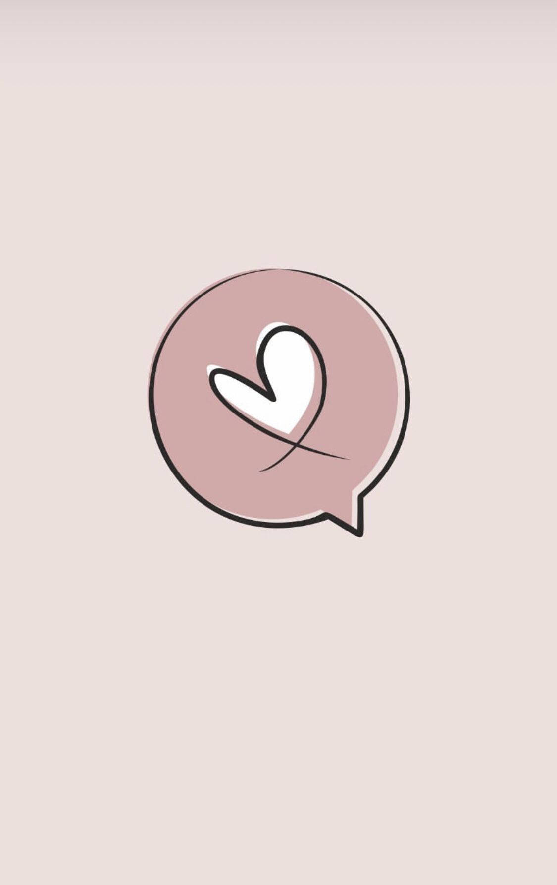 Inimă în balon de dialog pentru Instagram Story Fundal