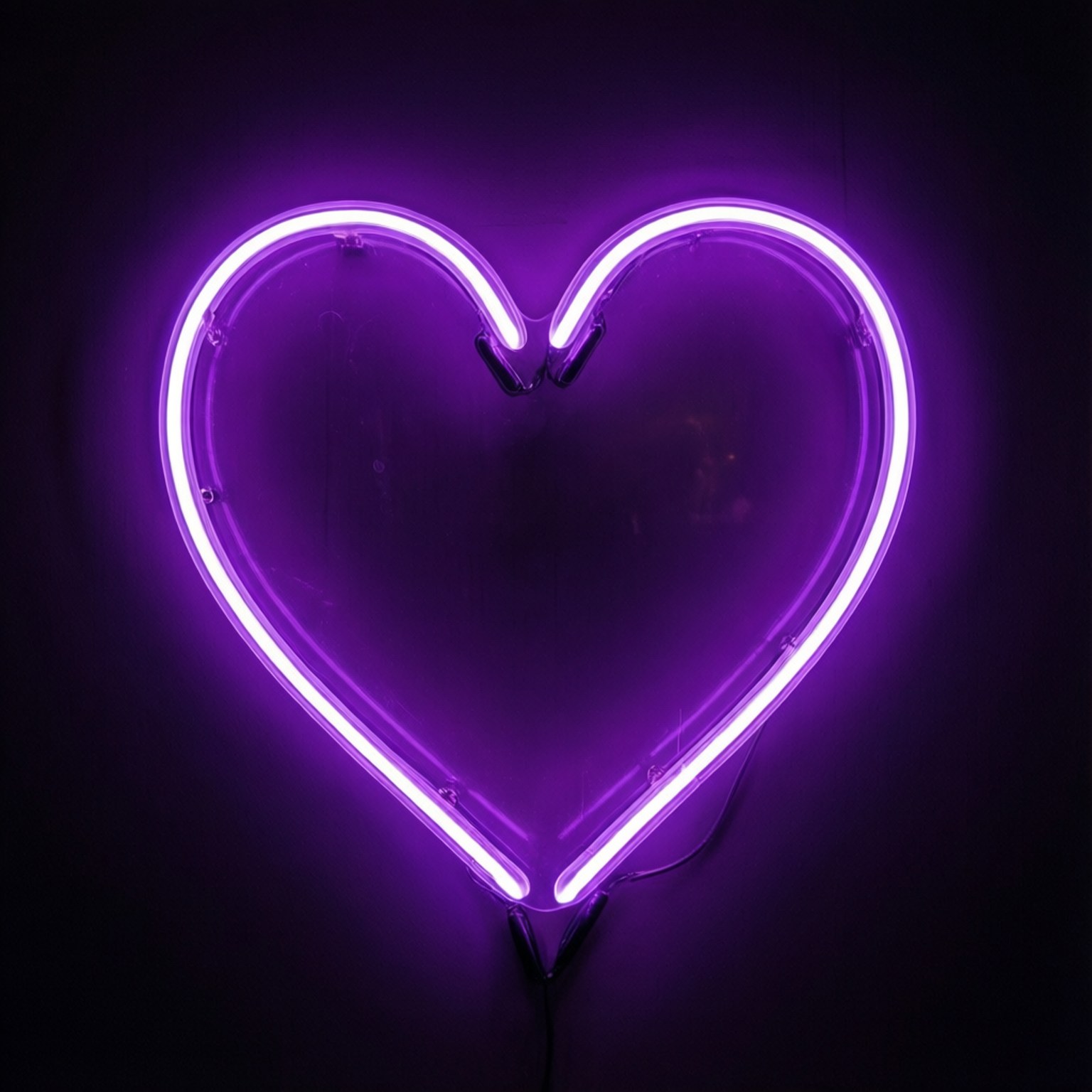 Inimă Neon Violet Fundal
