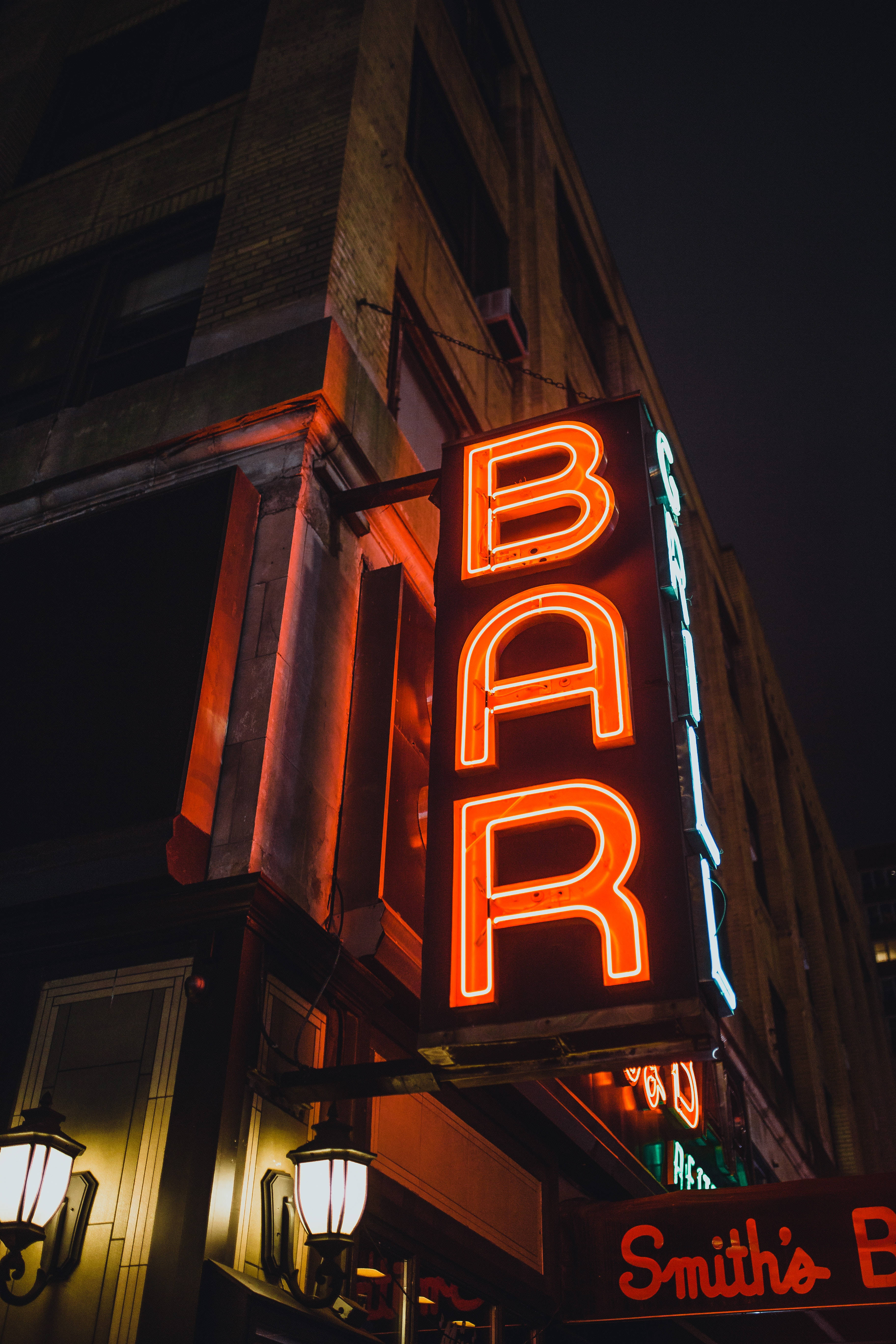 Inscripție Neon Mare de Bar Fundal