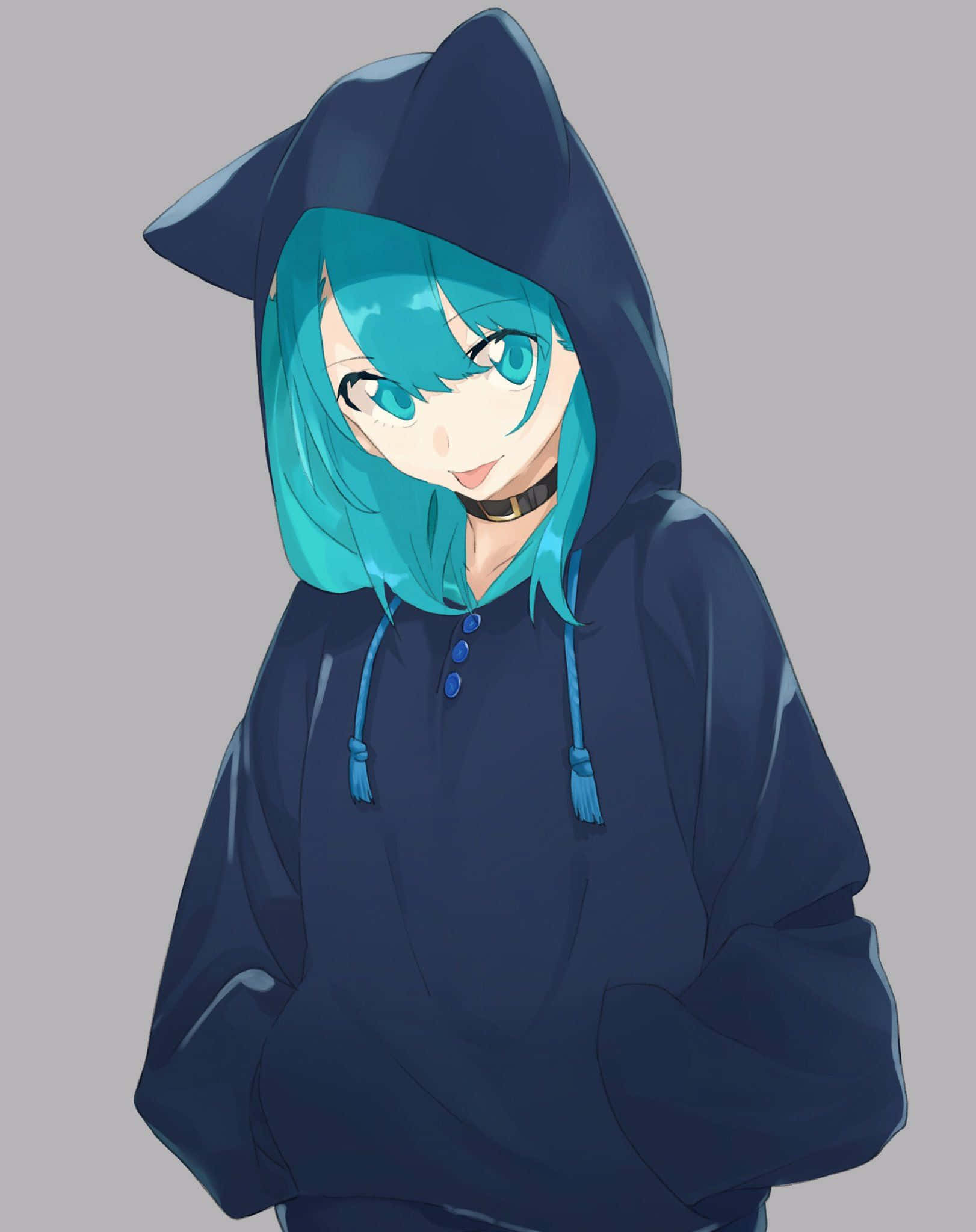 Însuflețește-ți garderoba casual cu acest hanorac stilat cu personaj anime feminin! Fundal