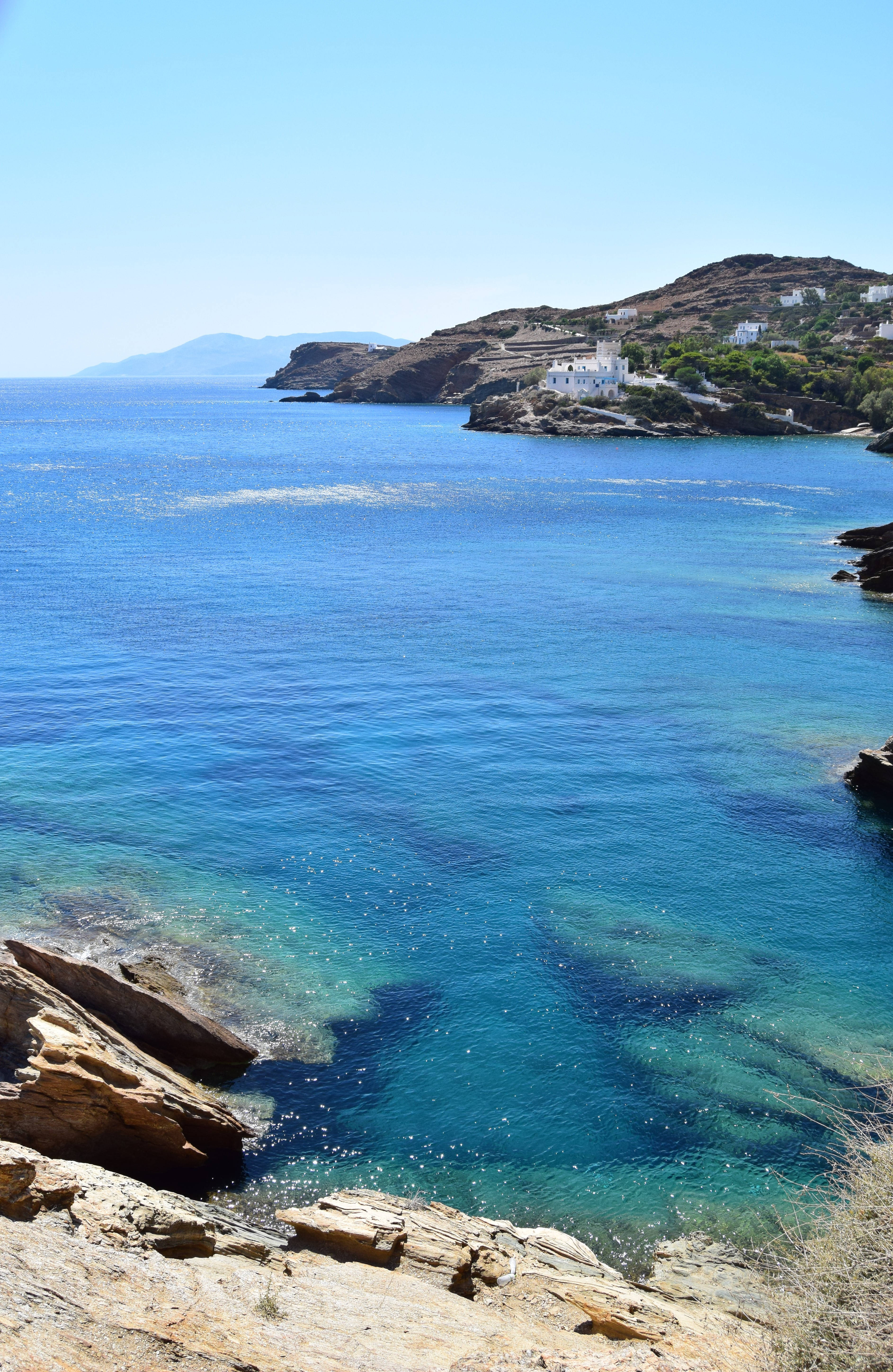 Insula Pristină Grecia iOS 13 Fundal