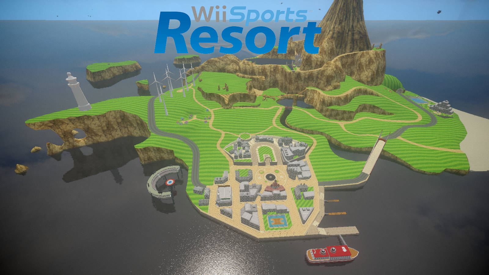 Insula Wuhu din Wii Sports Resort Fundal