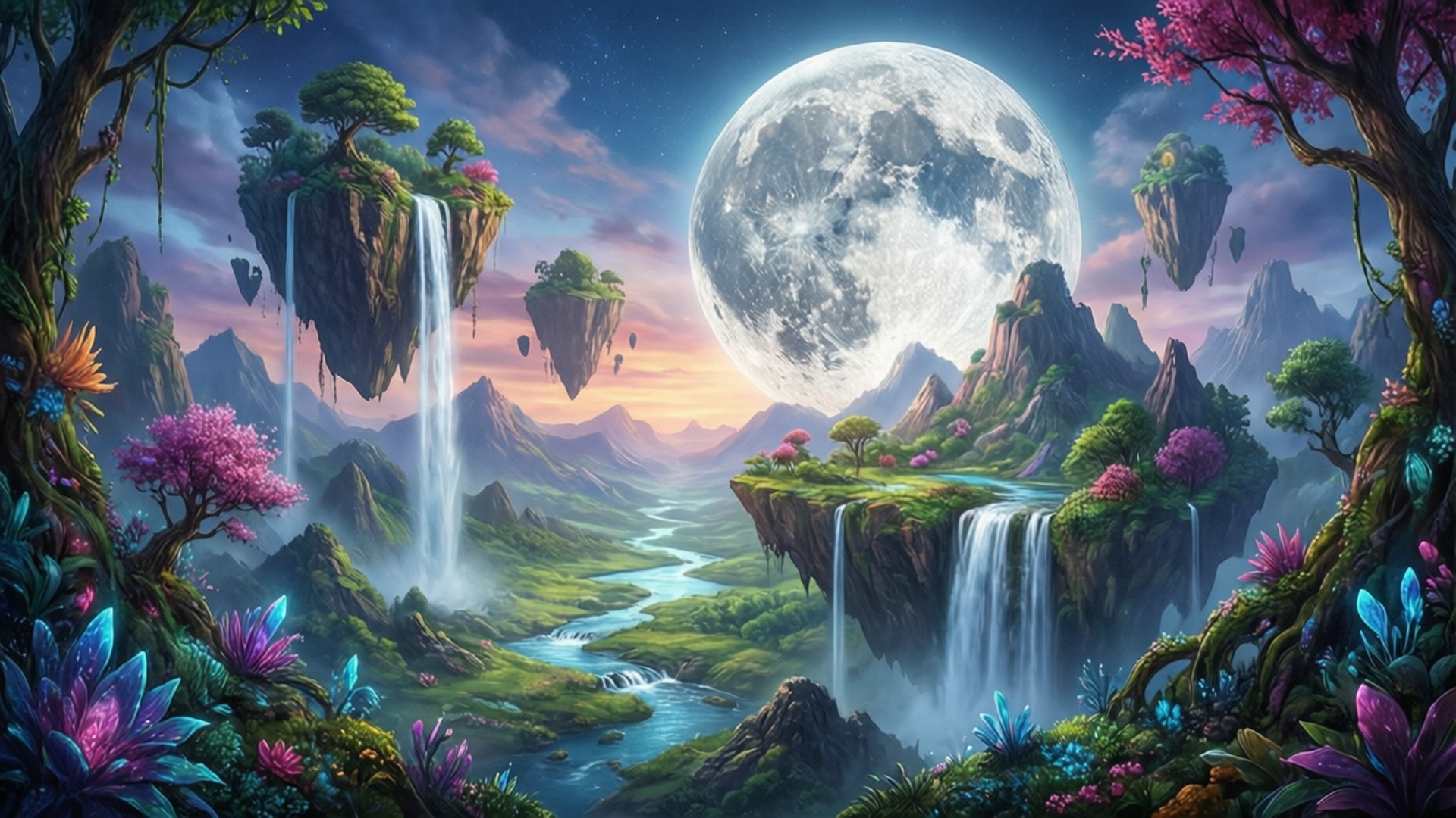 Insule Plutitoare Fantasy Fundal