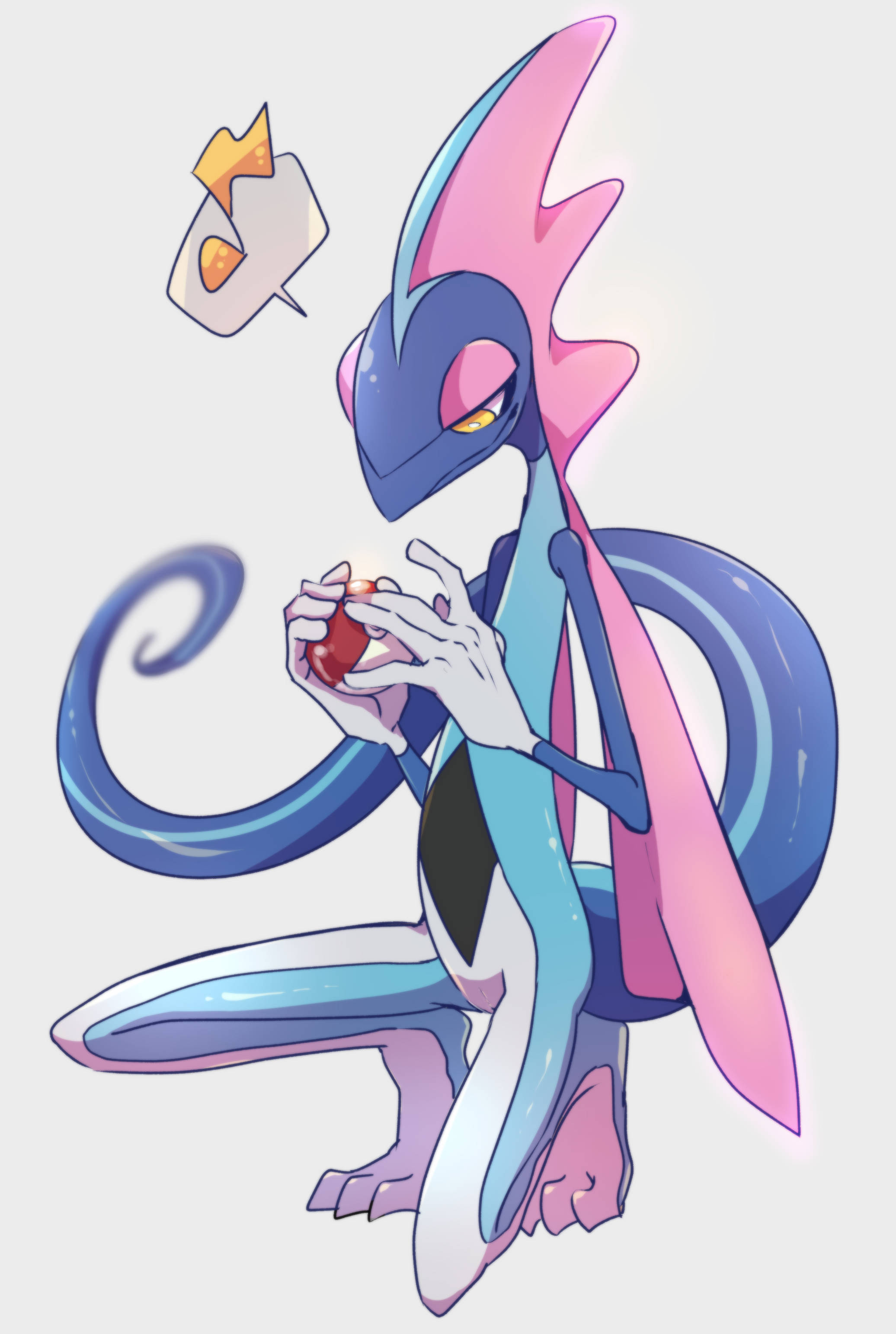 Inteleon, Pokémon agent secret, cu una Poké Ball Fundal