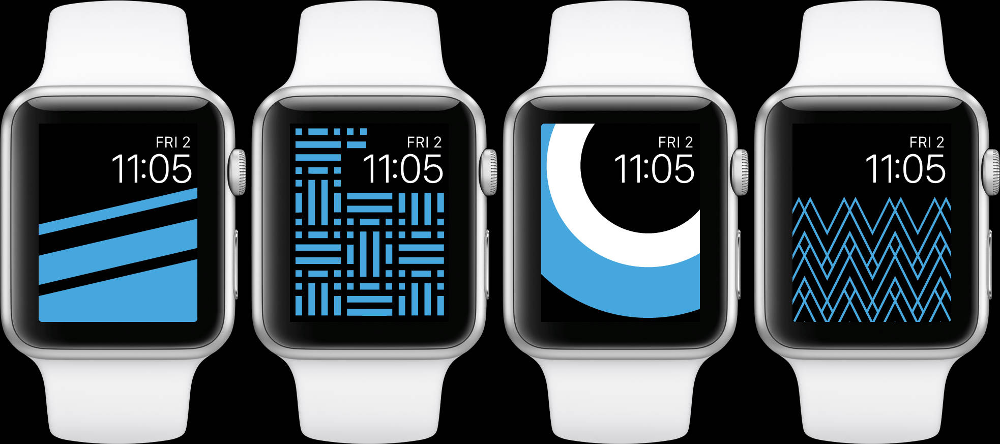 Interfețe Apple Watch cu temă albastră Fundal