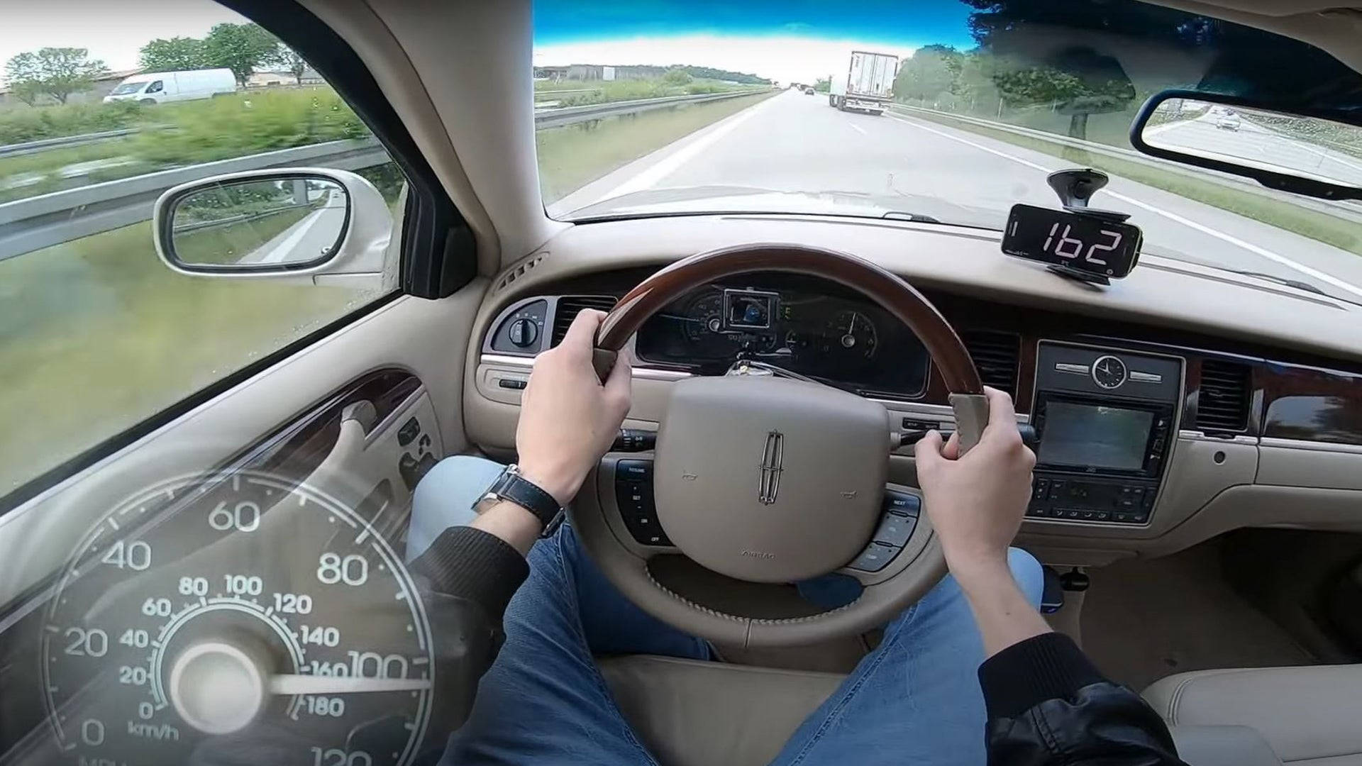 Interiorul Mașinii Lincoln Town Sedan Fundal
