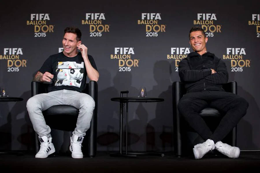 Interviu cu Messi și Ronaldo 4K Fundal