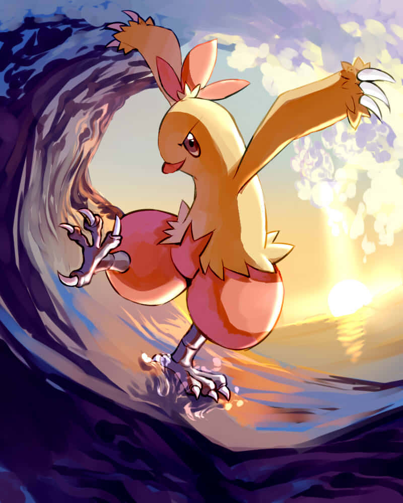 Intrepid Combusken călărește valurile Fundal