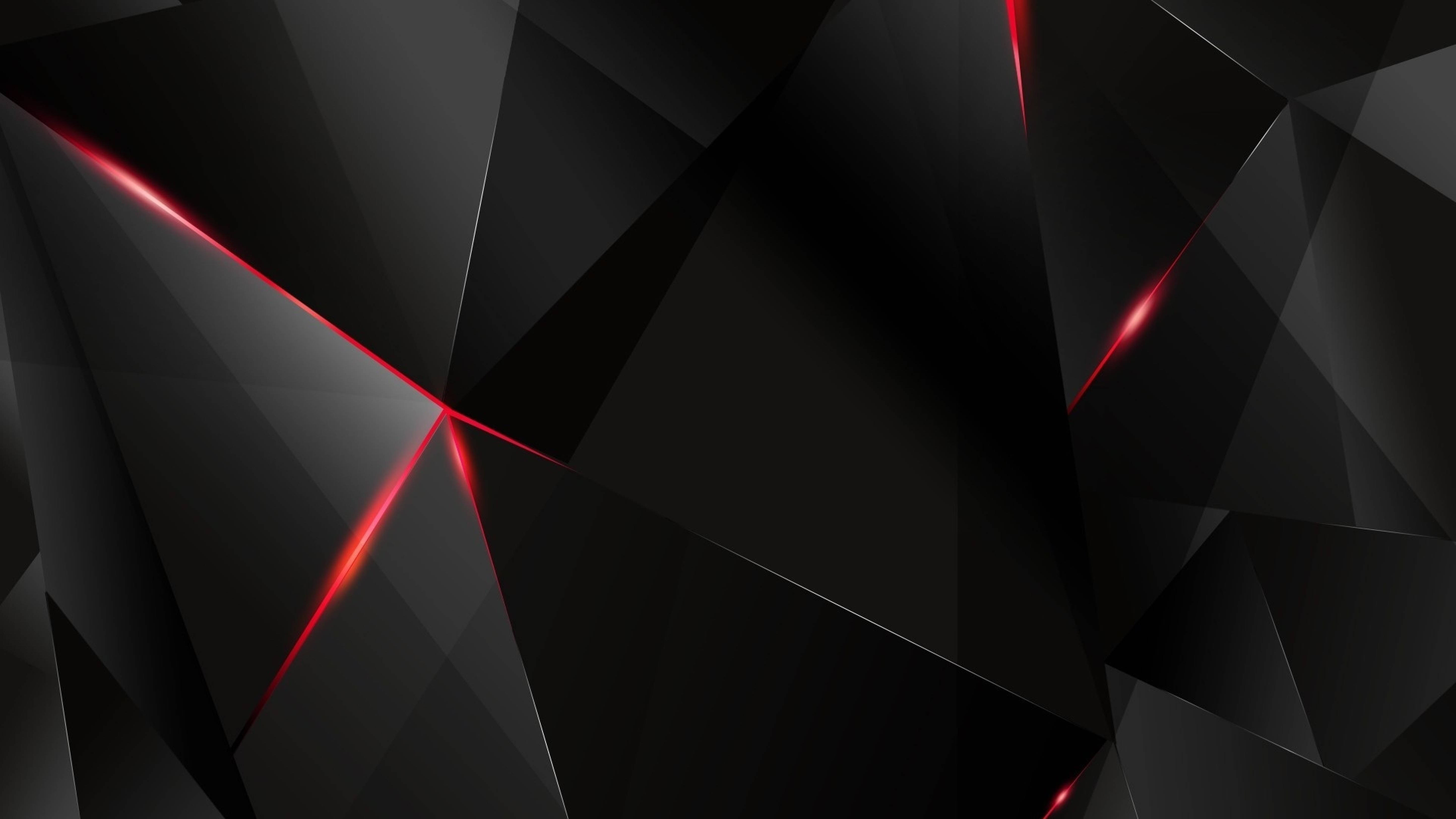 Întuneric Spulberat - Operă de Artă Abstractă în 4K Ultra HD Negru Fundal