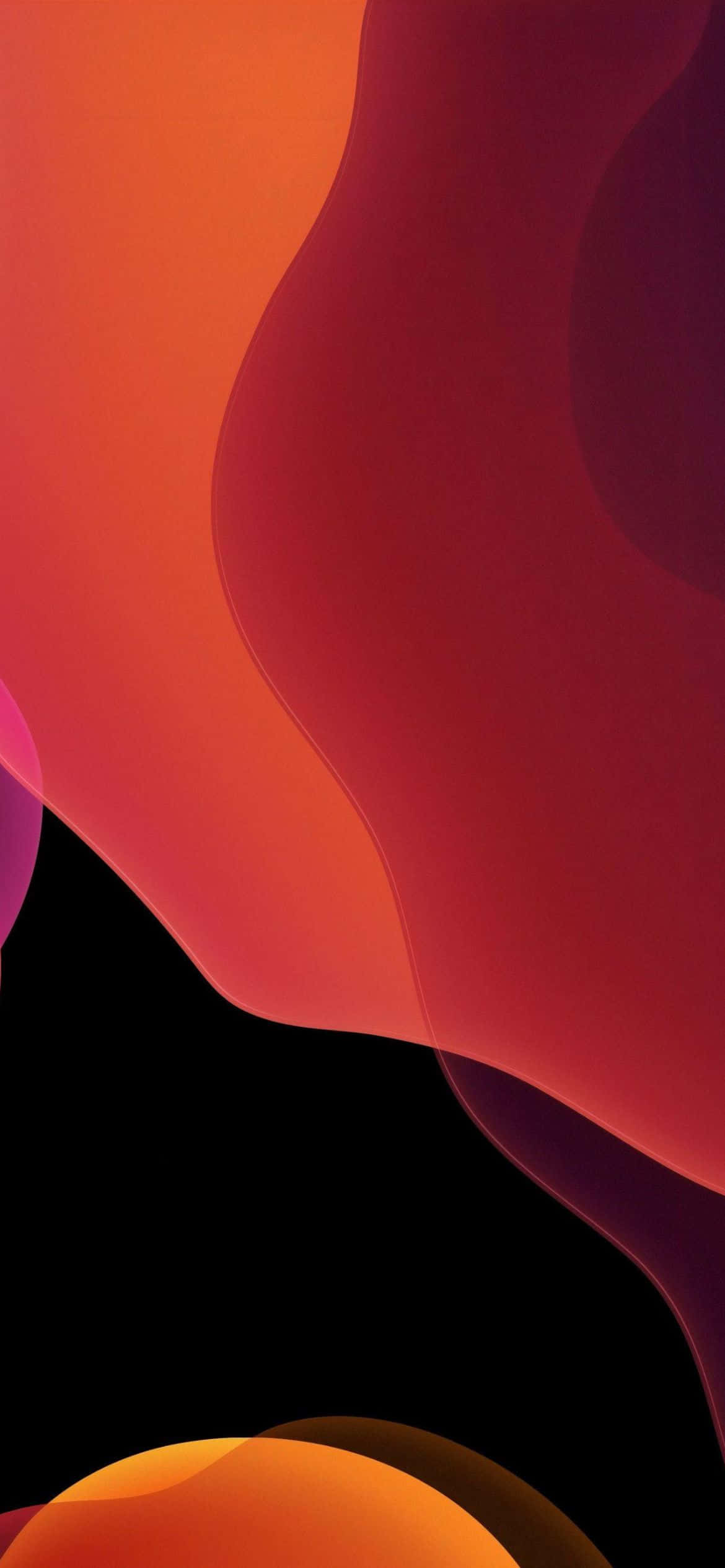 iOS 13 fundal portocaliu și negru Fundal