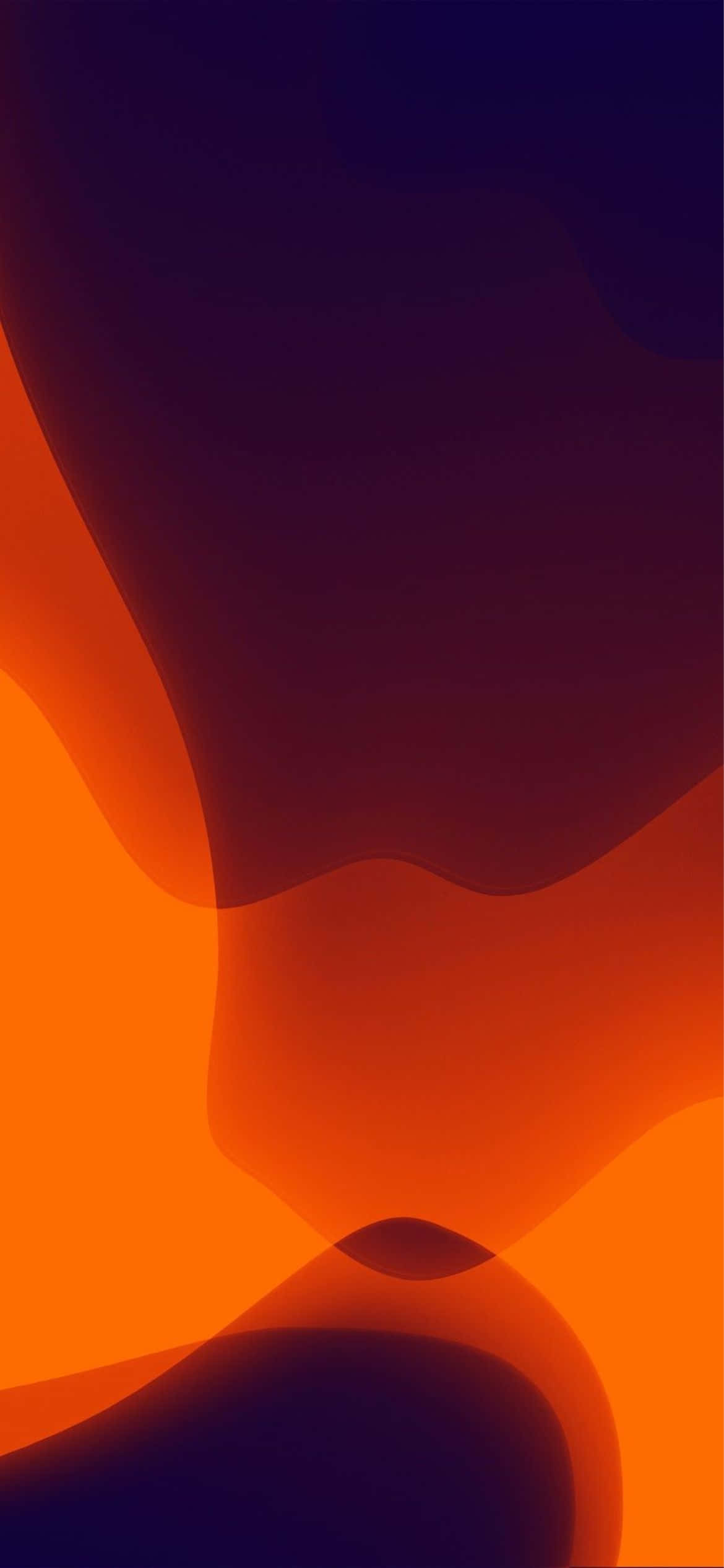 iOS 13 fundal portocaliu aprins Fundal