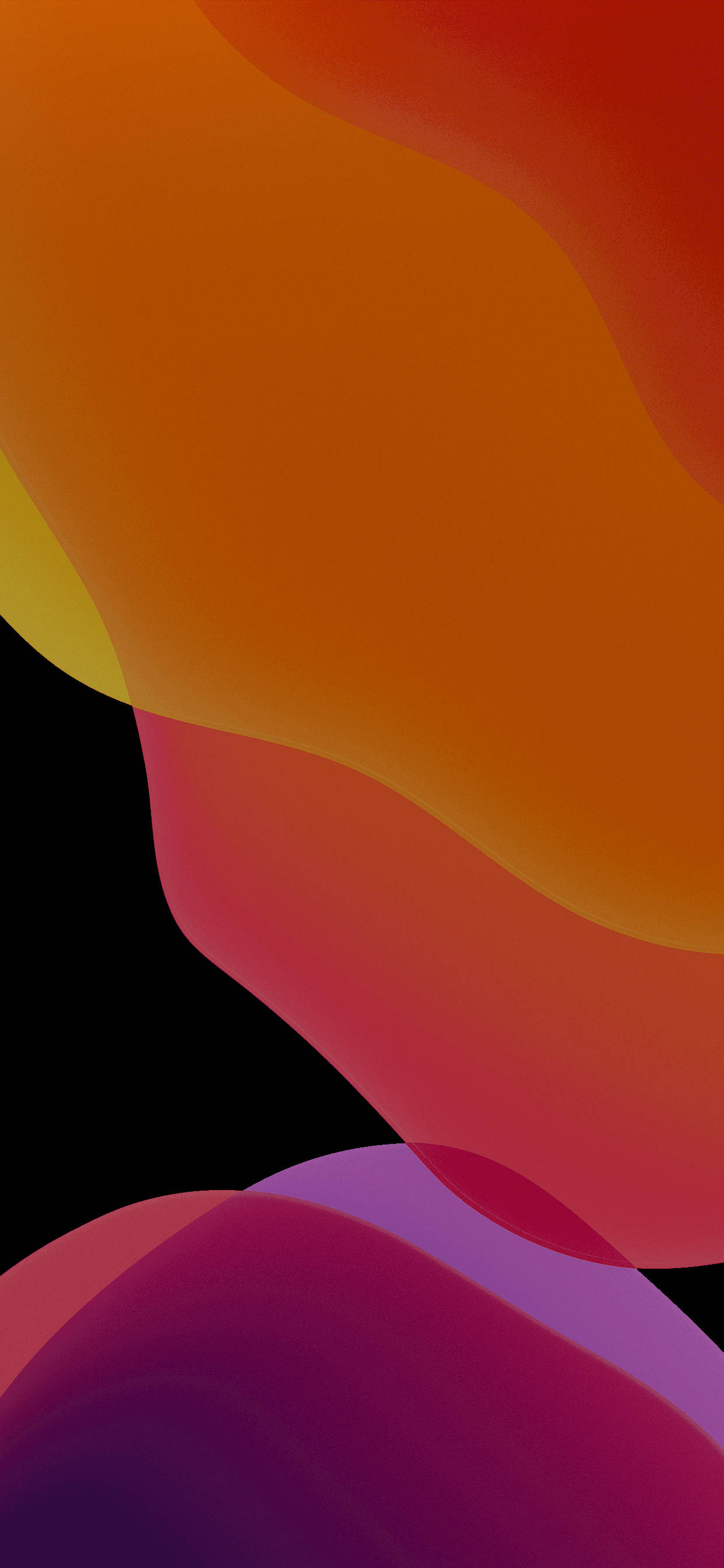 iOS 13 Orange Închis Fundal