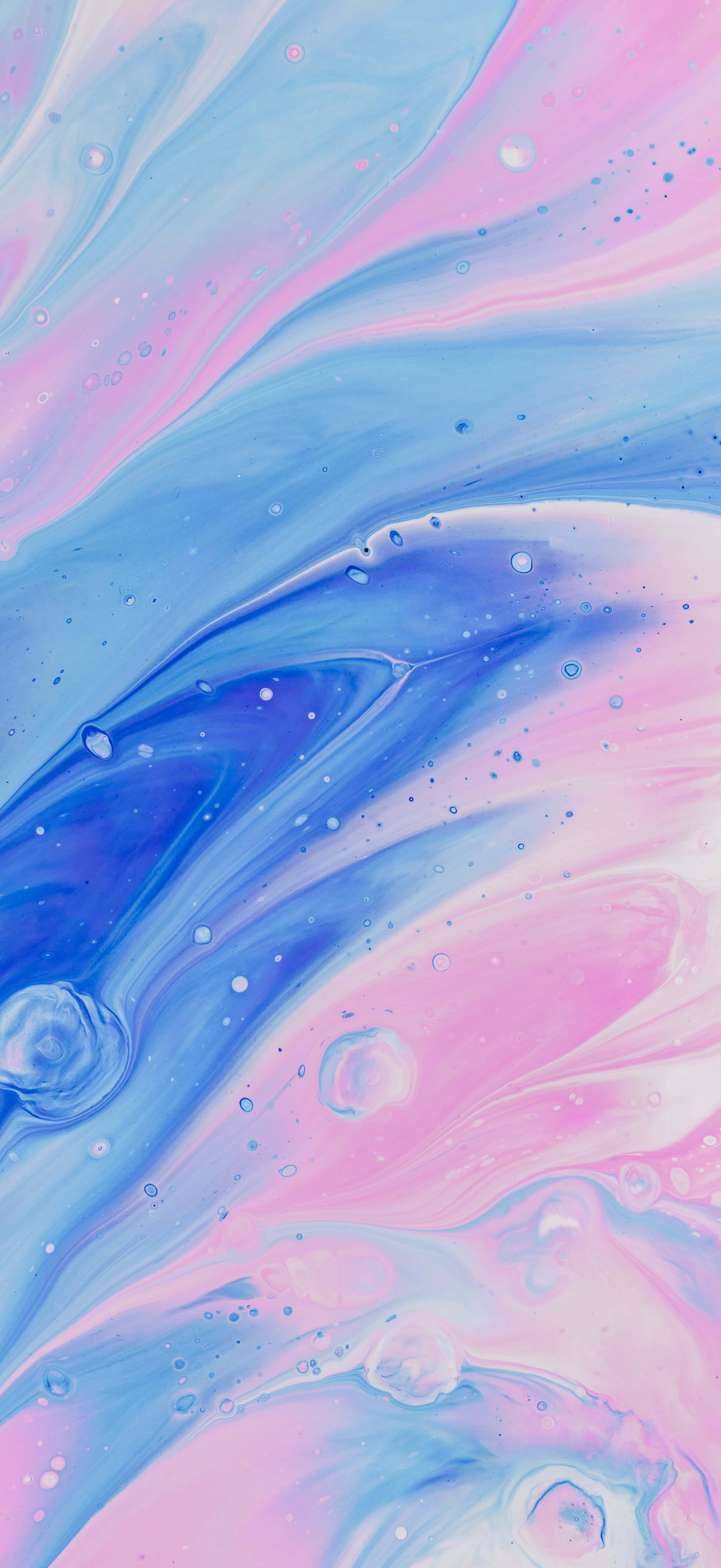 iOS iPhone X Fundal Marmorat în Albastru-Pastel Roz Fundal