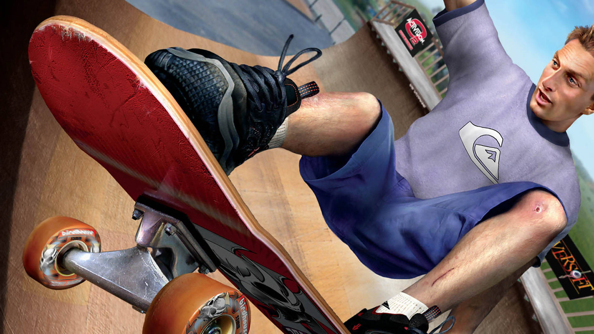 iPad Pro Tony Hawk Patinând – Prim-Plan Fundal