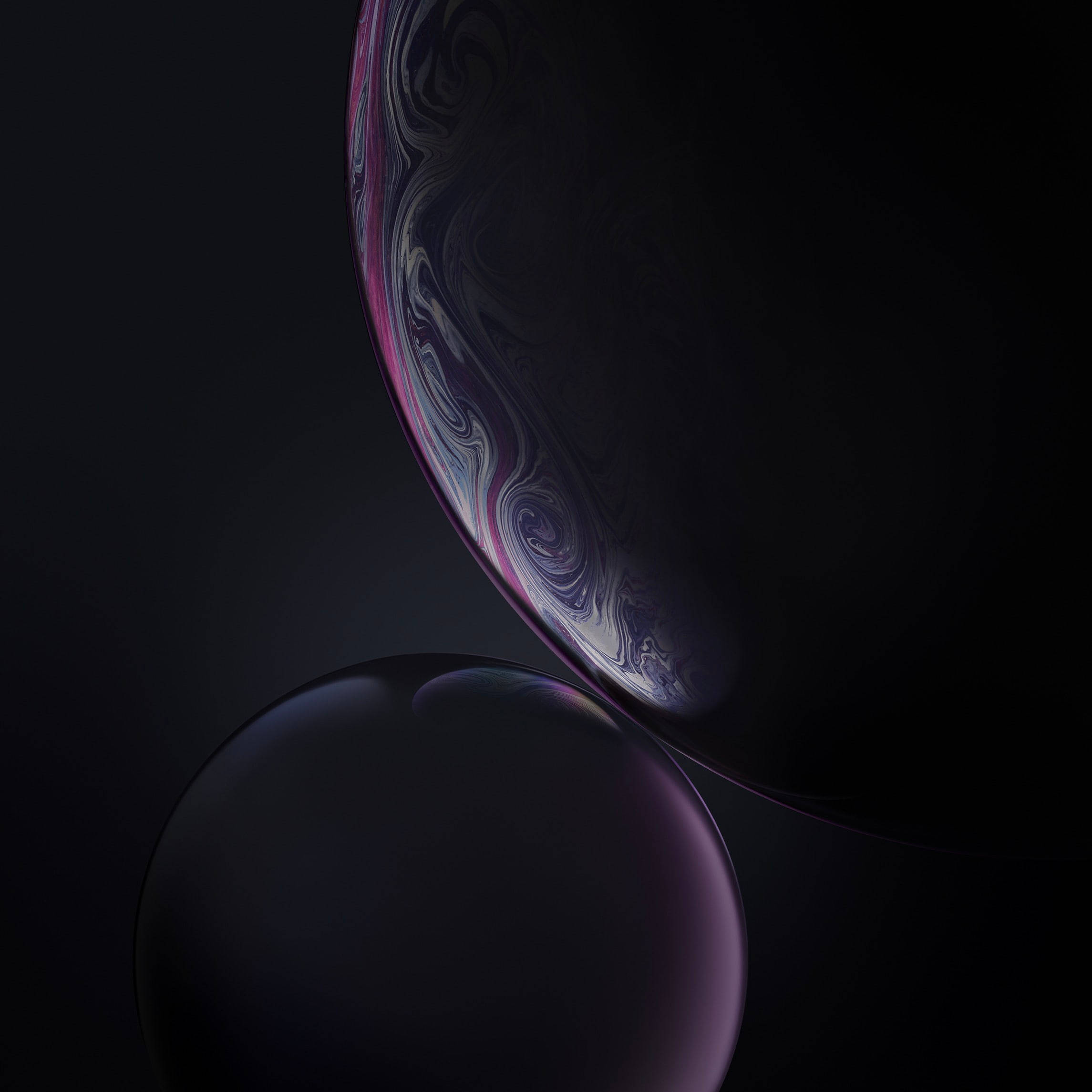 iPhone 12 Fundal Violet Închis Bule Fundal