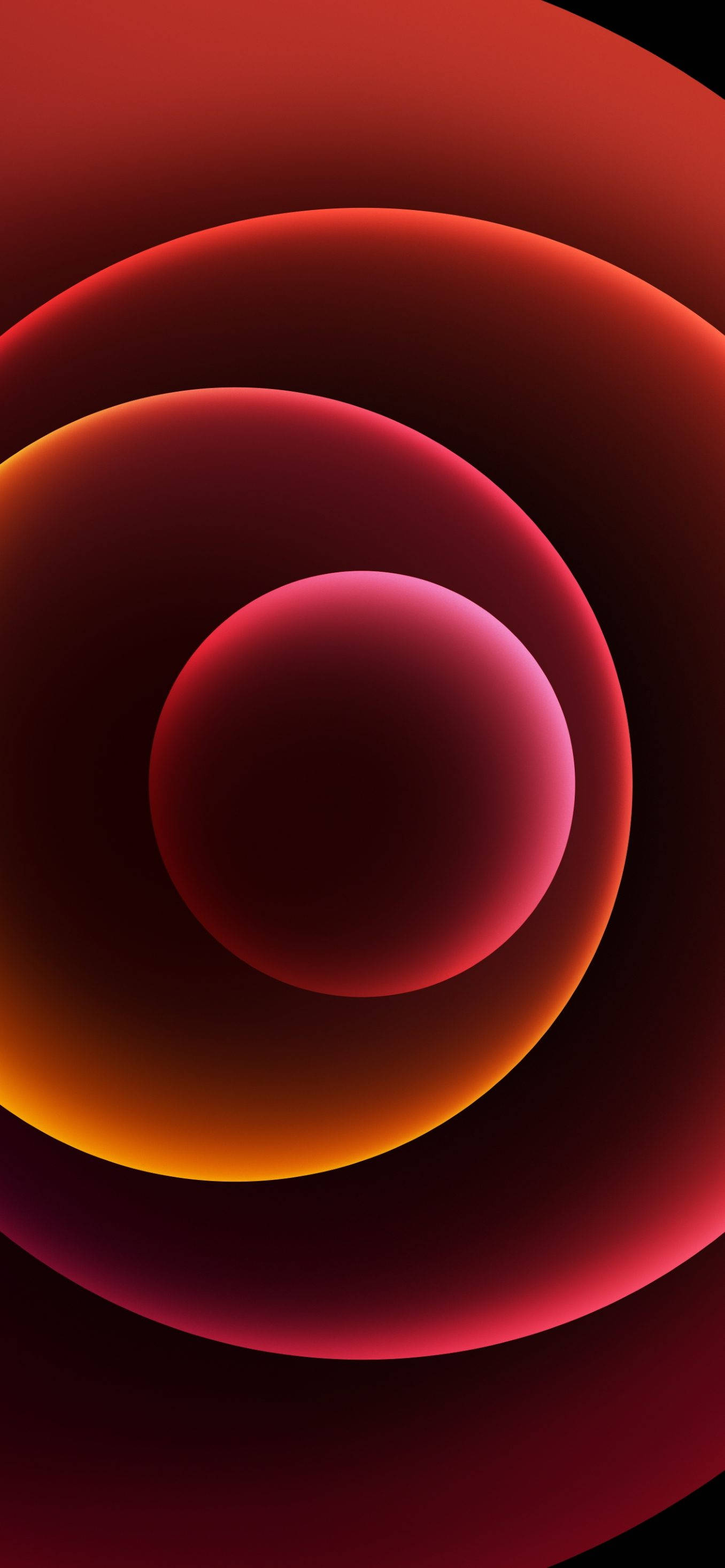iPhone 13 Cercuri Abstracte Roșii Fundal
