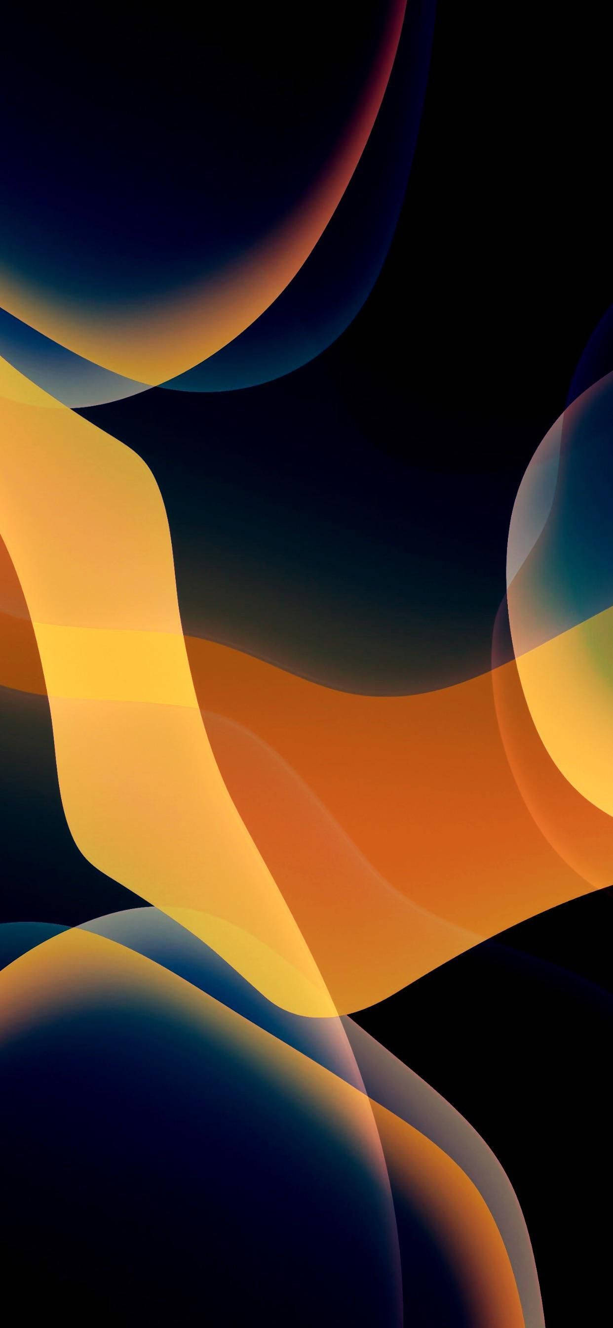 iPhone 13 iOS Galben Albastru Abstract Fundal