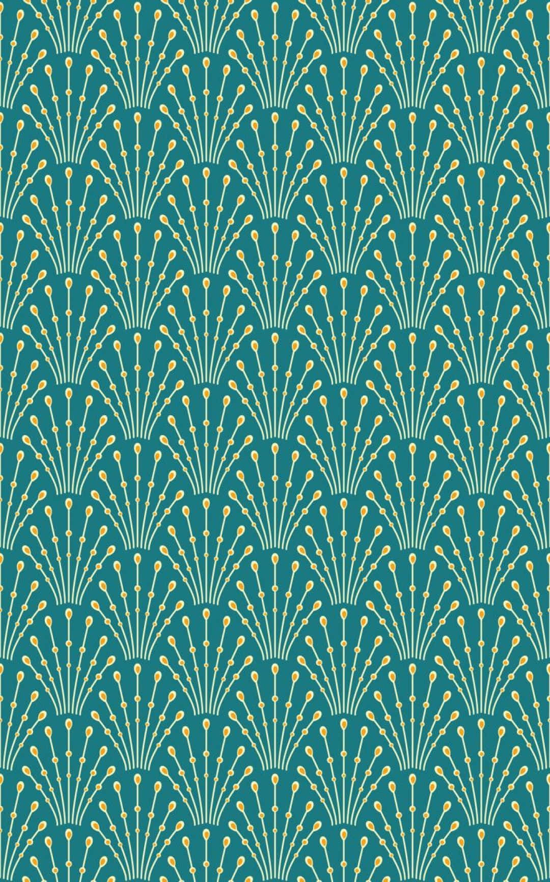iPhone Art Deco sofisticat, cu finisaj auriu Fundal
