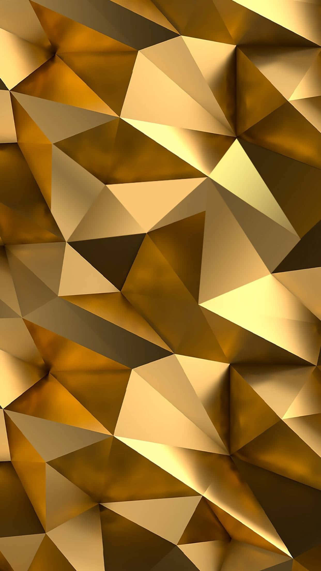 iPhone auriu geometric abstract 3D Fundal