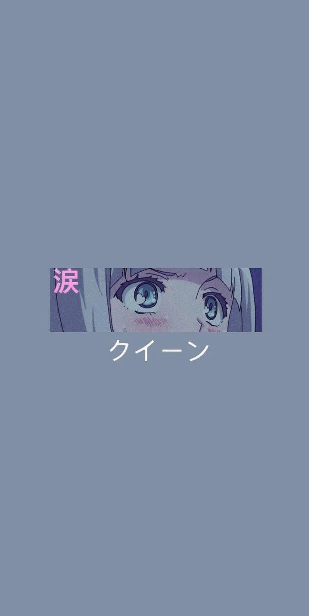 iPhone Estetic Ochi de Fată Anime Fundal