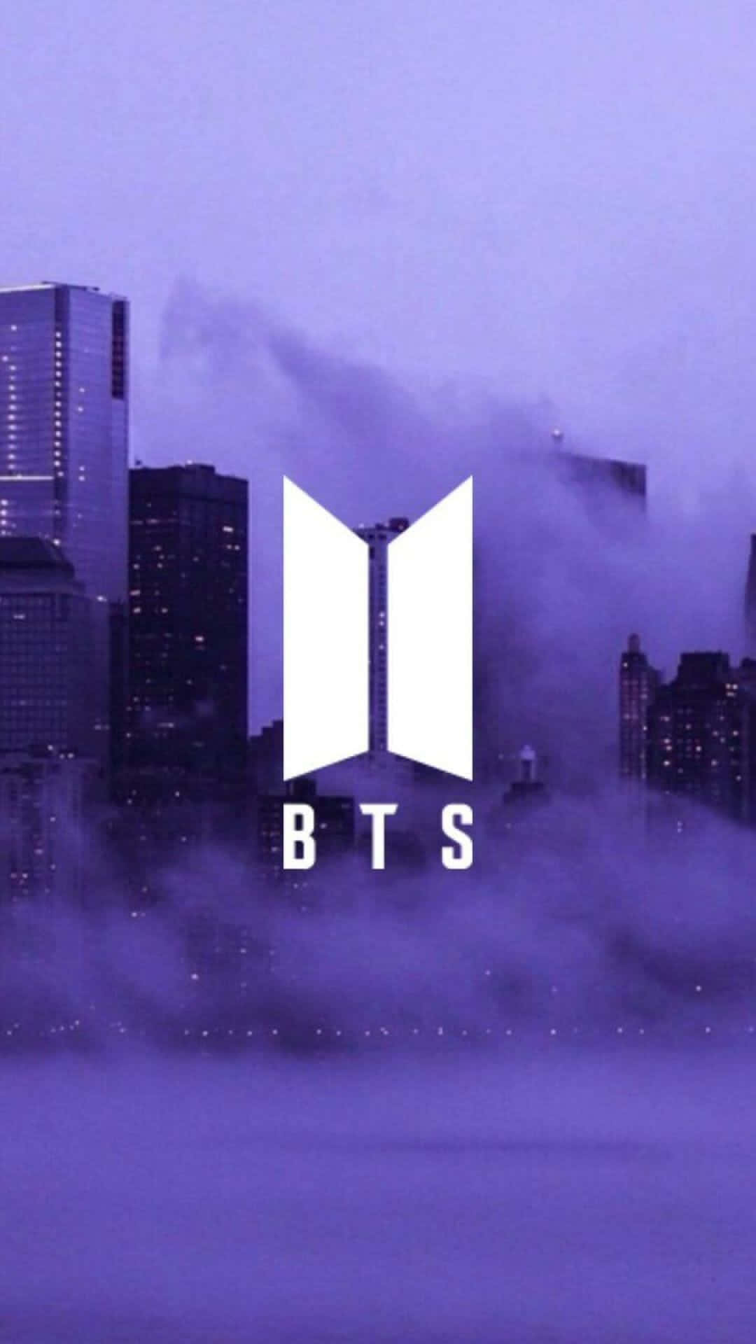 iPhone Lavandă Estetic Logo BTS Fundal