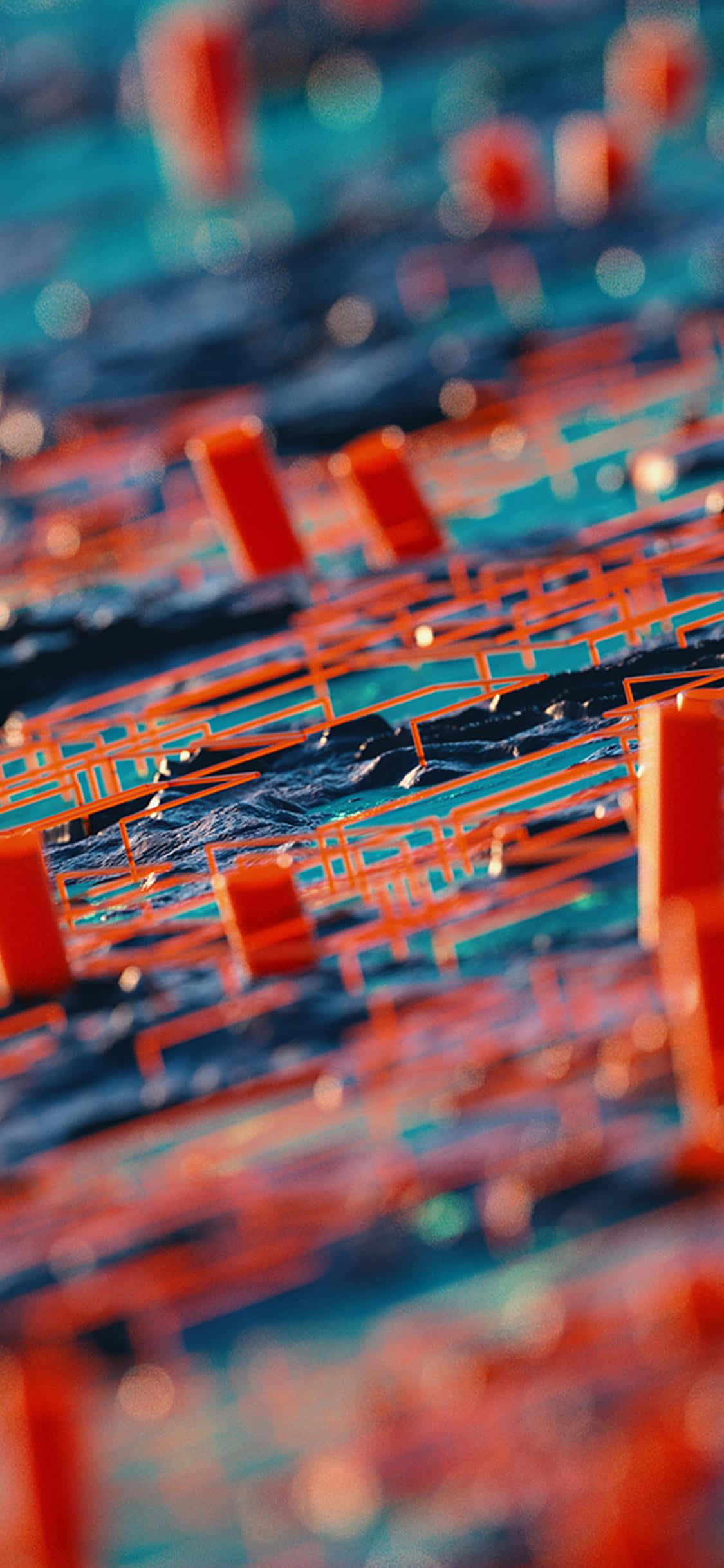 iPhone X Abstract Orange Fundal