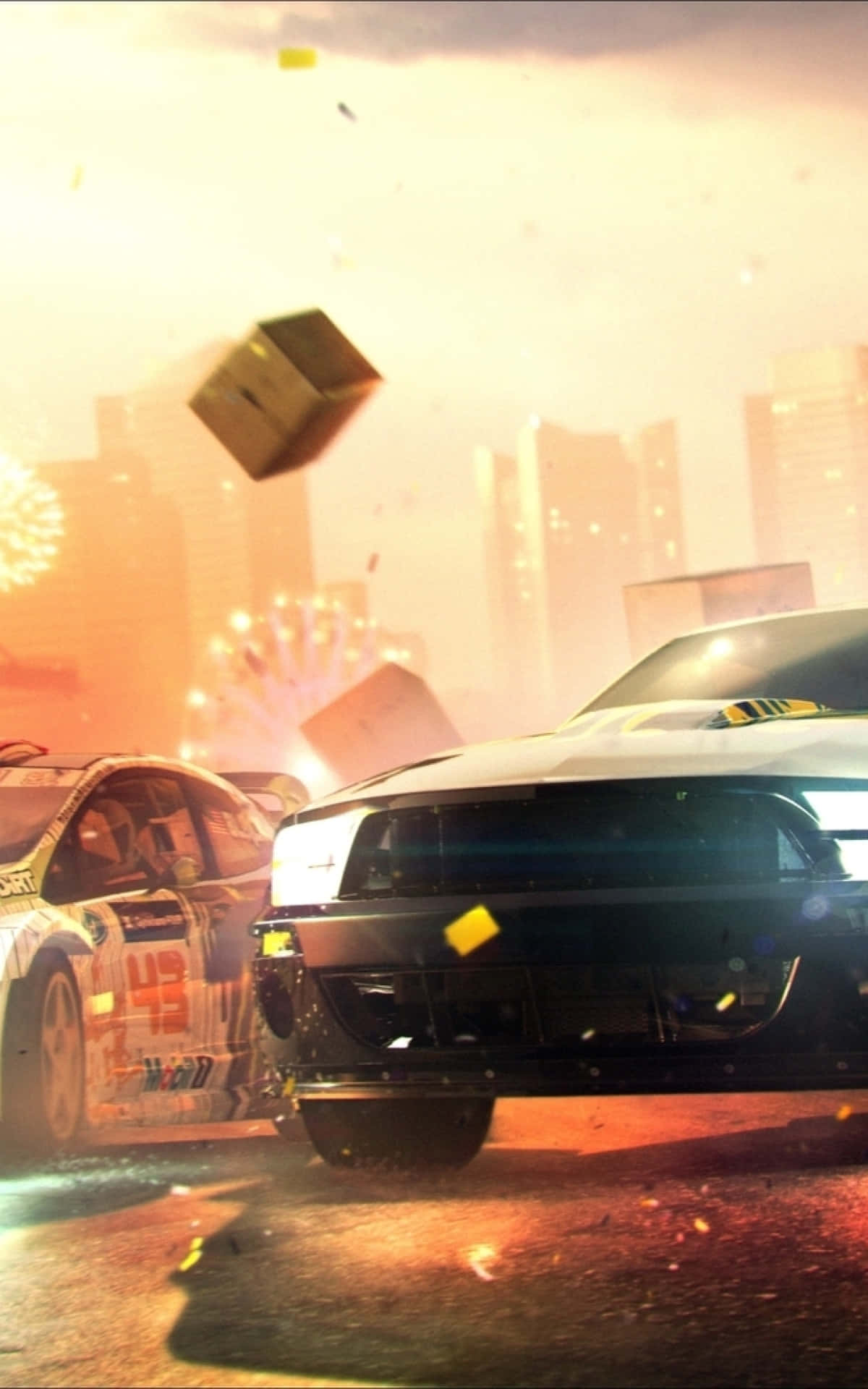 iPhone X Dirt Showdown Cutie de Carton Fundal