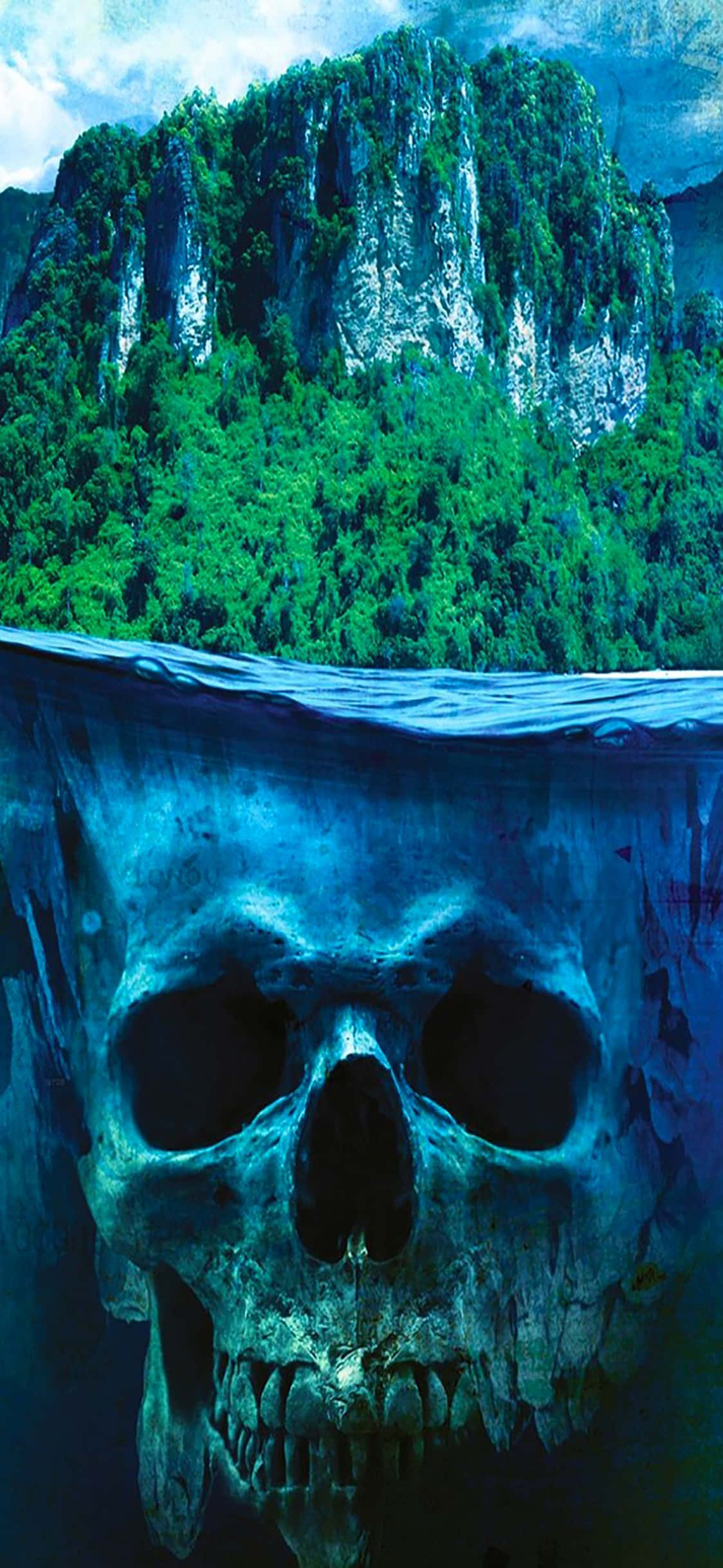 iPhone X Far Cry 3 Fundal cu craniu și Insulele Rook Fundal