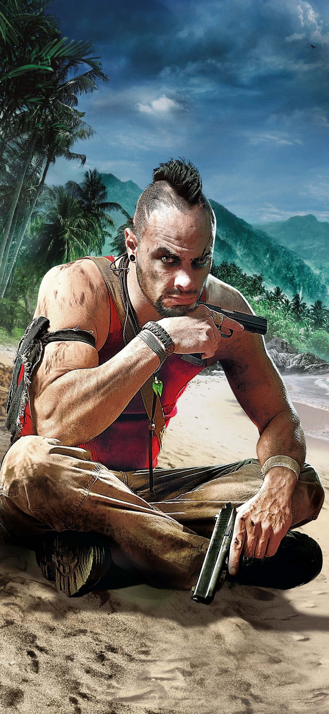 iPhone X Far Cry 3 Vaas Montenegro Fundal cu Nisip Fundal