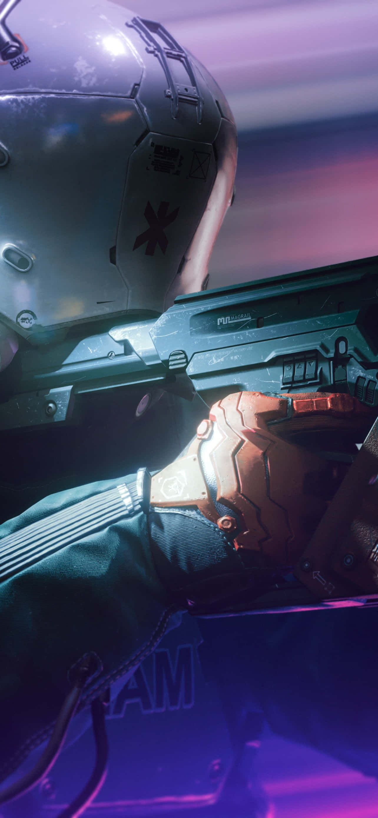 iPhone X Cyberpunk 2077 Fundal Poliție Fundal